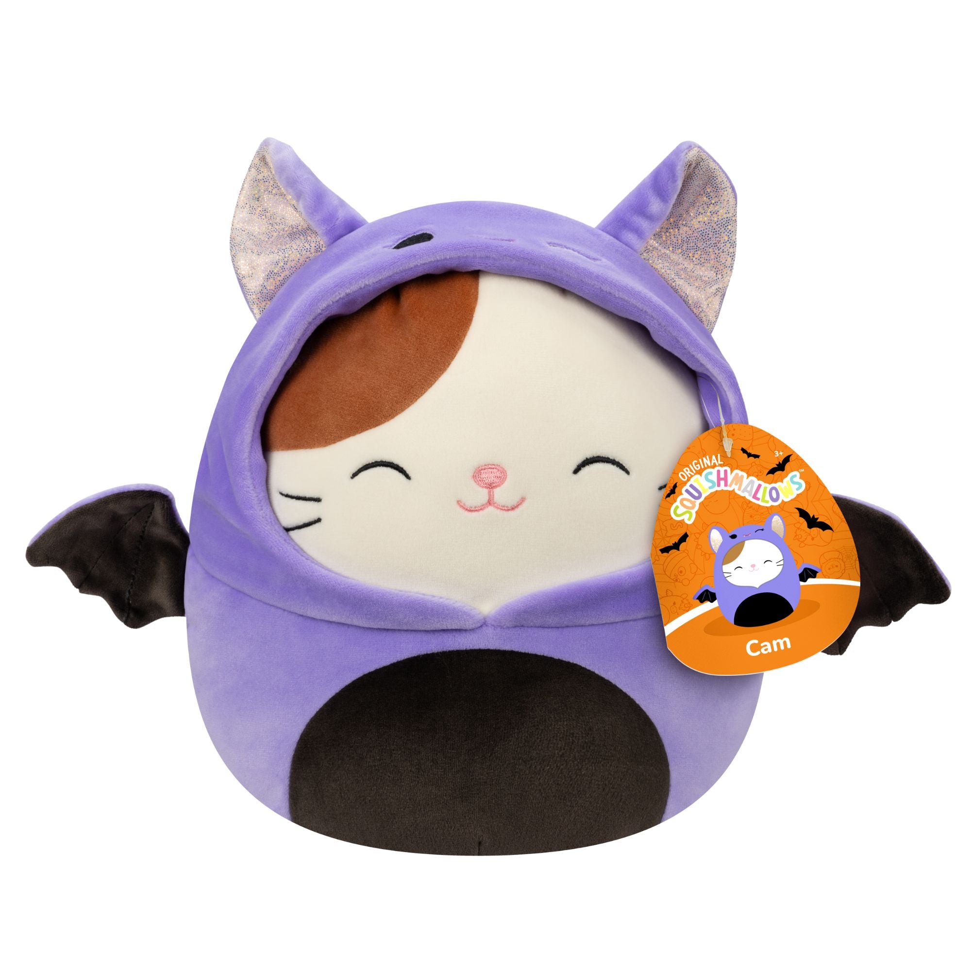 Halloween Special! 7.5-Inch Squishmallows Plush Cam Cat in Bat Costume
