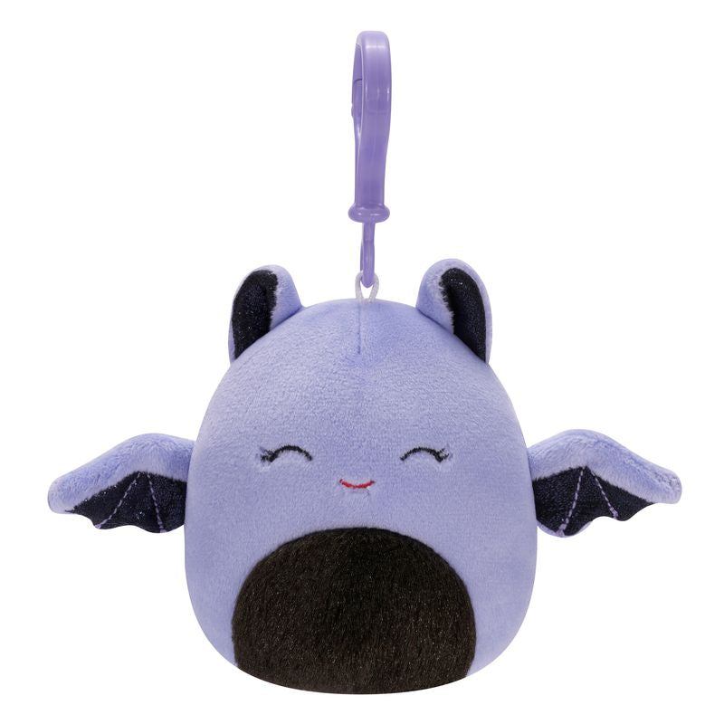 3.5-Inch Halloween Season Squishmallows Clip-On Plush - Adorable Purple Bat Joldy with Black Belly