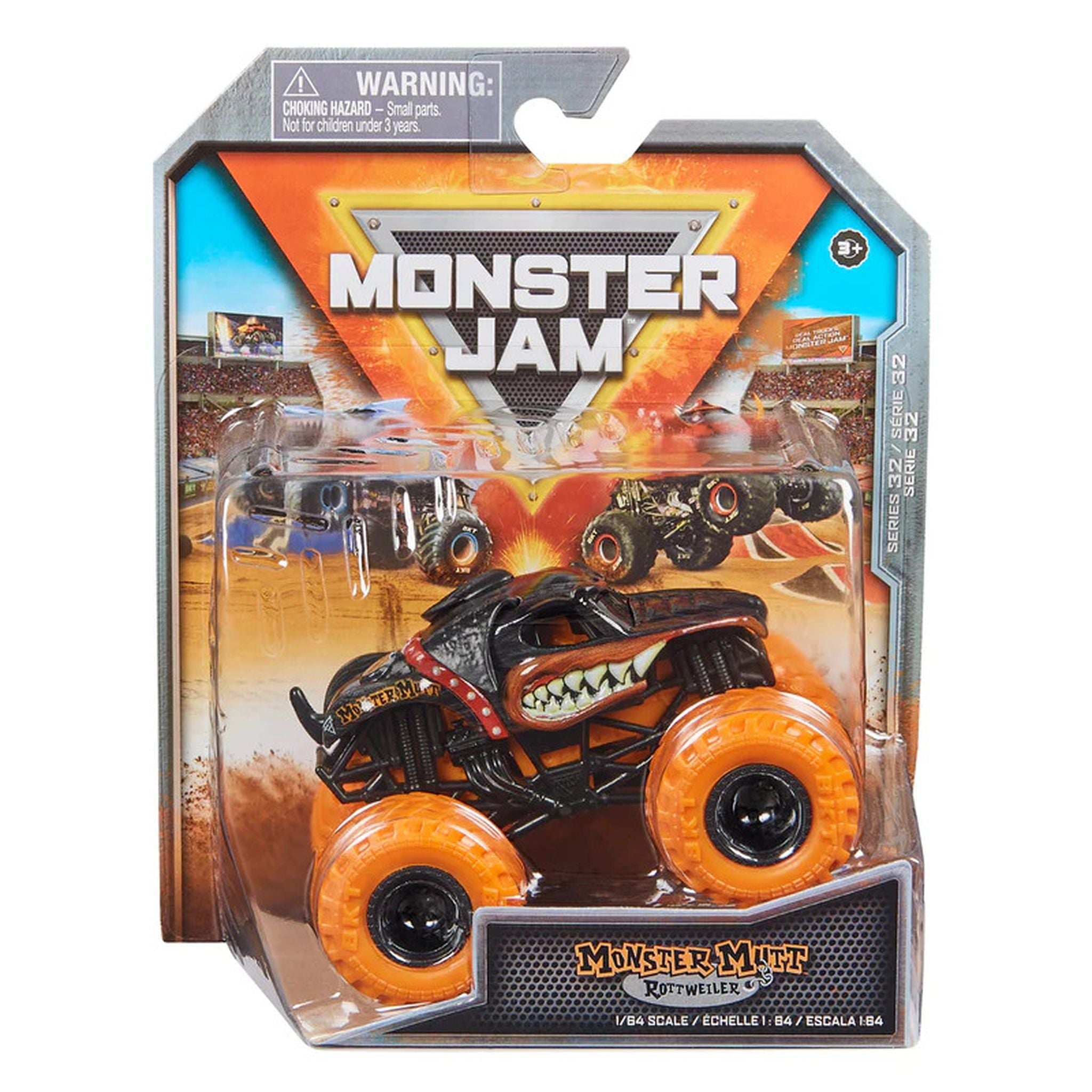 Hot Deal! 1:64 Scale Monster Jam Die - Cast Monster Truck Series 32 Monster Mutt Rottweiler Toy