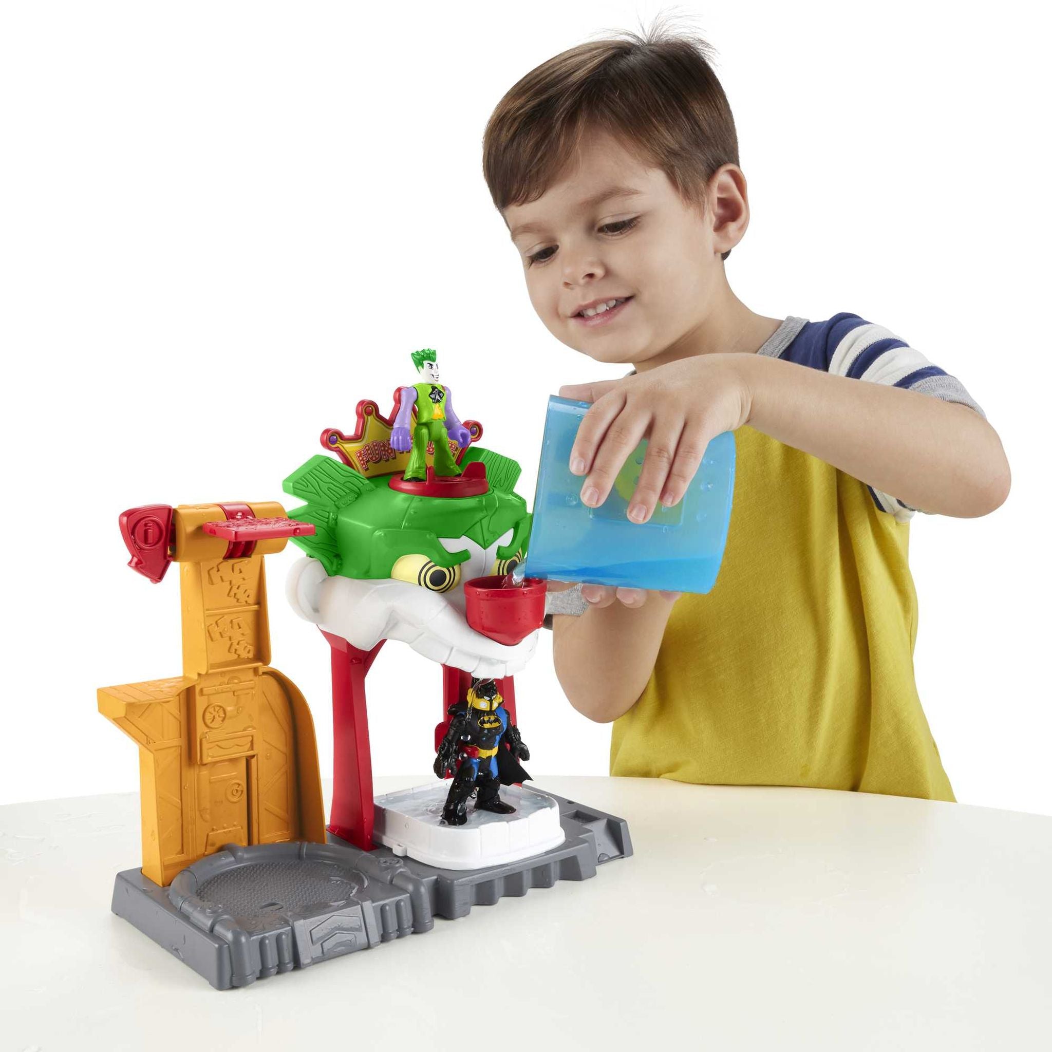 Hot Deal! Fisher-Price Imaginext Color Changers DC Super Friends The Joker Funhouse Playset