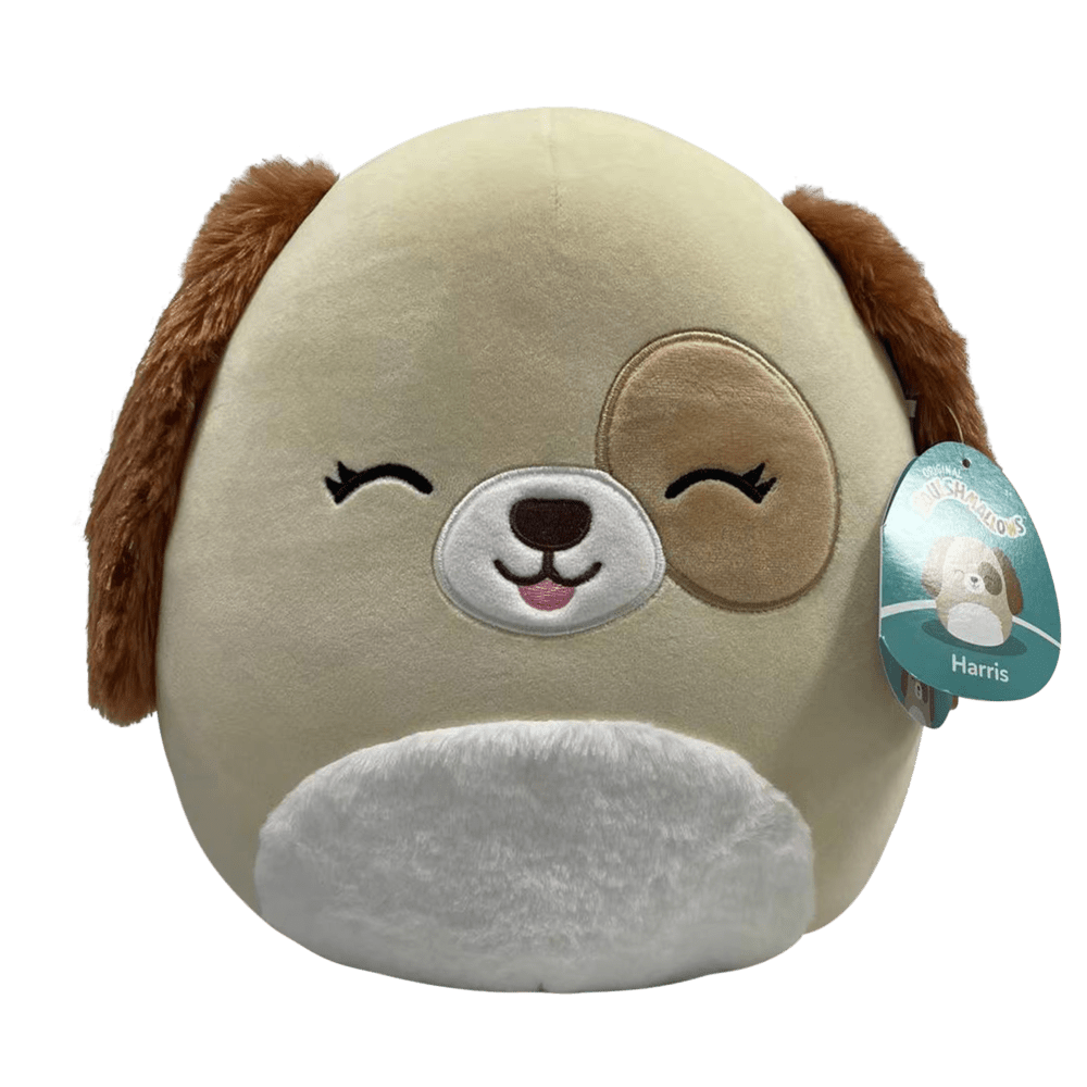 11-Inch Squishmallows Harris Spotted Dog Plush - Adorable and Huggable!