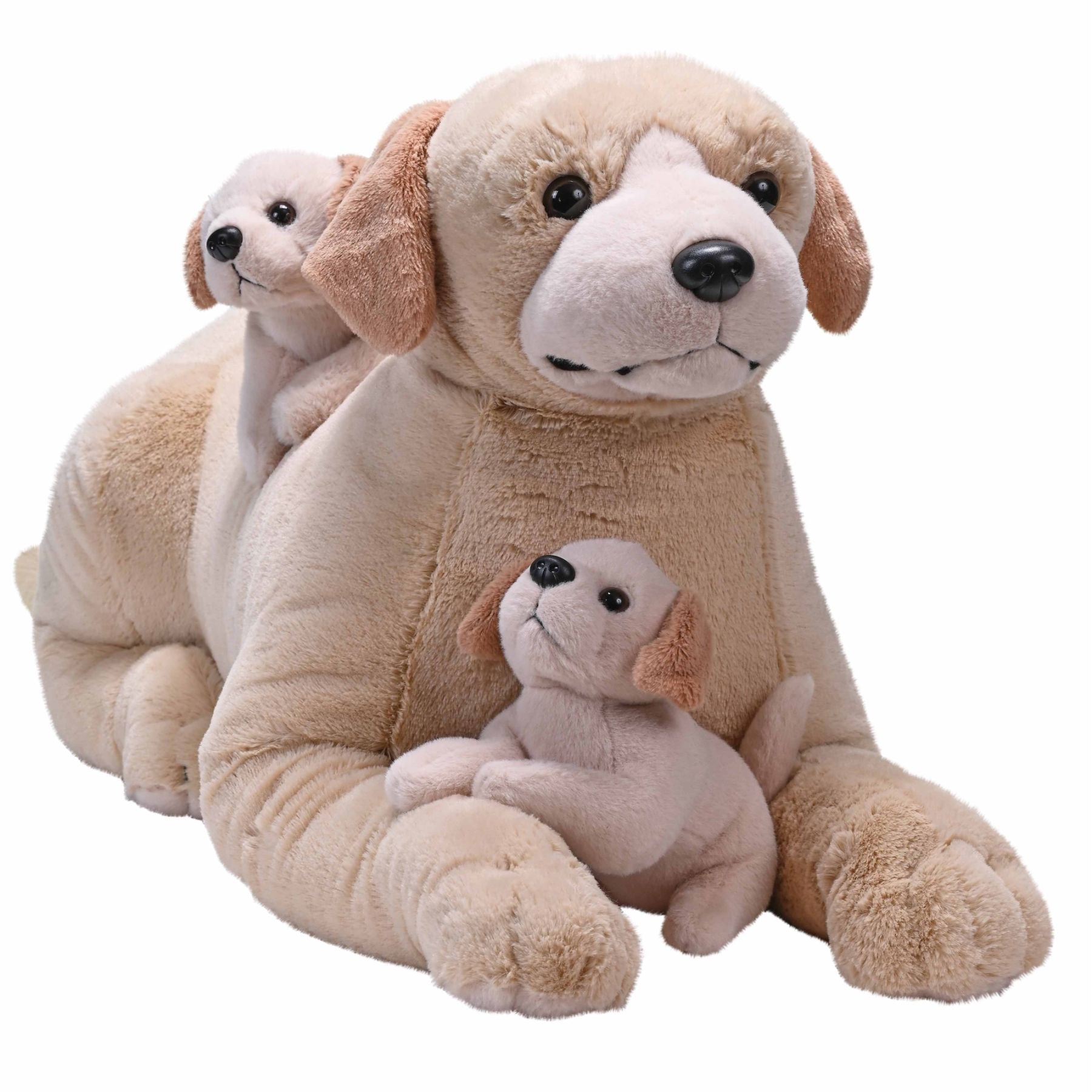 Wild Republic 30-Inch Jumbo Yellow Labrador Mom & Puppies Cuddlekins