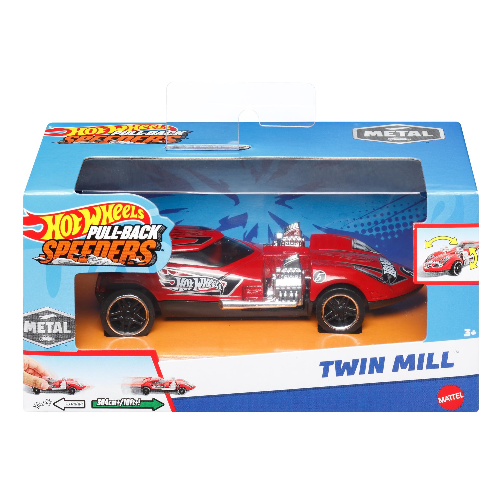 Hot Wheels 1:43 Scale Pull-Back Speeders - Assorted Cool Styles, Great Gift for Collectors and Kids