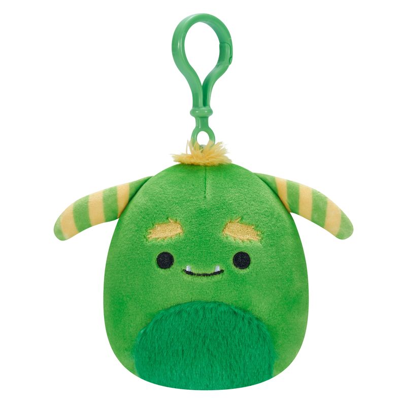 Squishmallows Halloween 3.5-Inch Clip-On Green Monster Callum - Adorable Collectible