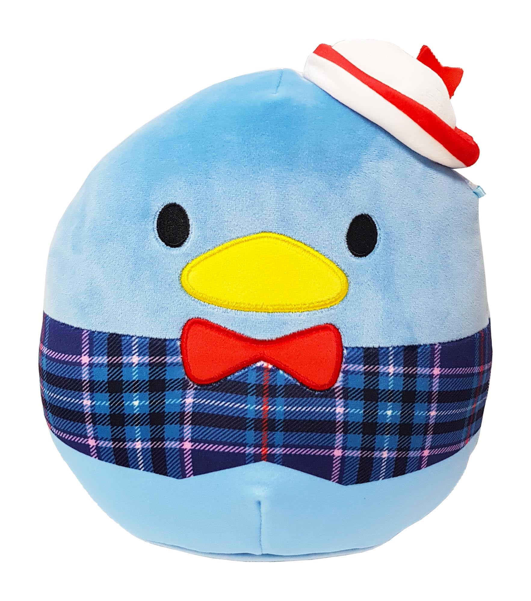 Hot Deal! 8 Inch Squishmallows Sanrio Plush - Tuxedo Sam in Blue Plaid