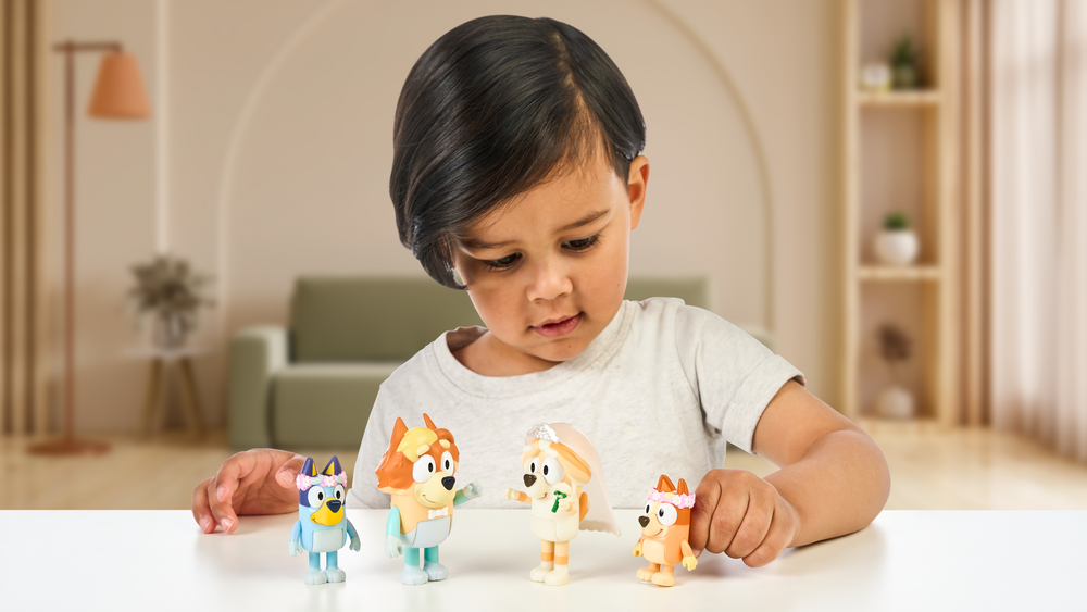 Hot Deal! Bluey Series 10 Wedding Time 4 - Pack Collectible Figures