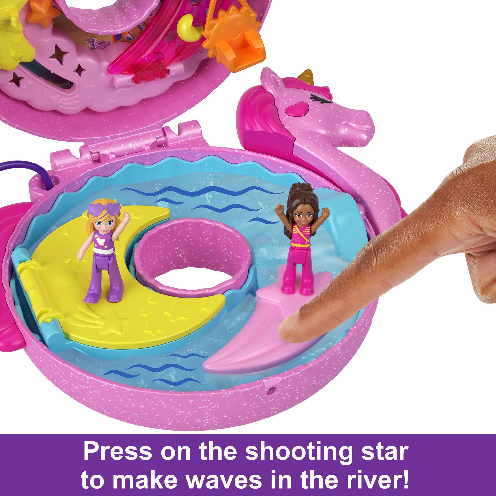 Polly Pocket Unicorn Floatie Big Pocket World Compact Toy