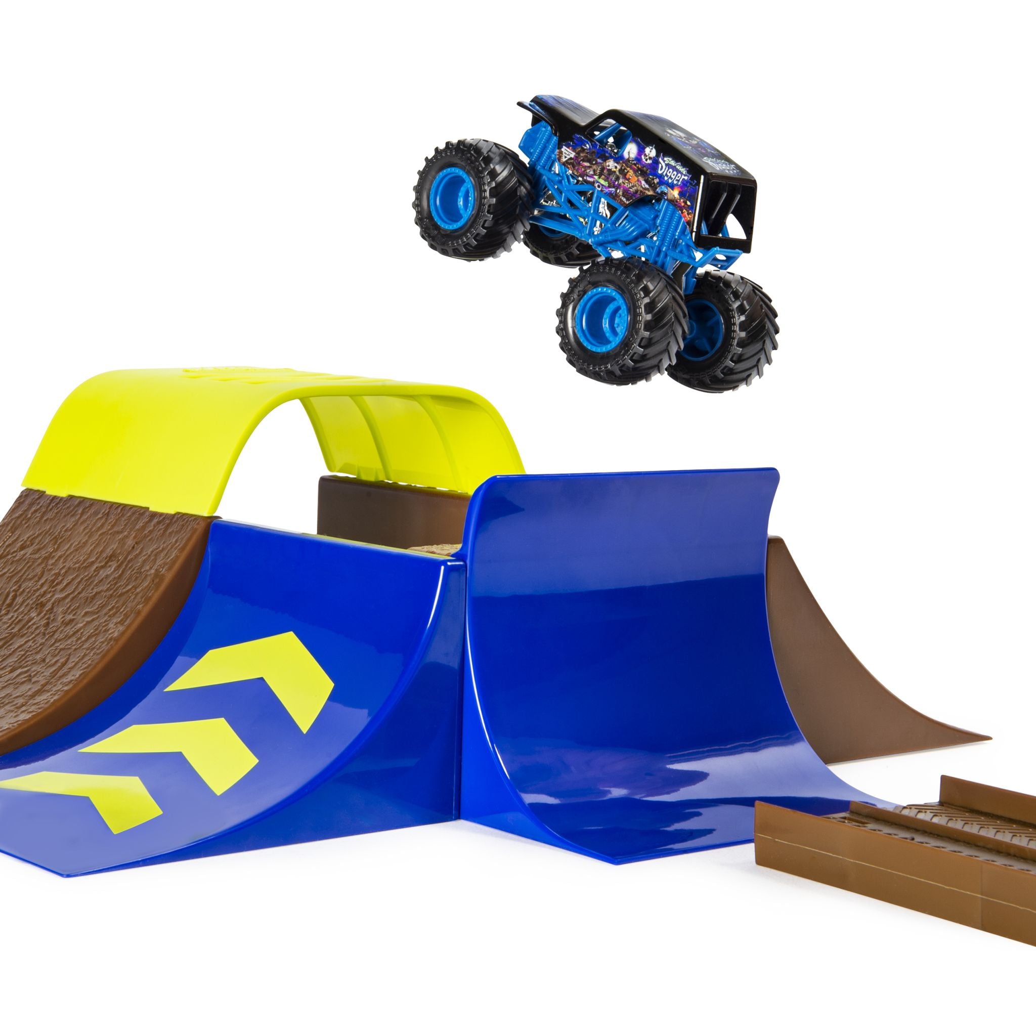 Hot Deal! Monster Jam Son-Uva Digger Champ Ramp Freestyle Monster Truck Playset