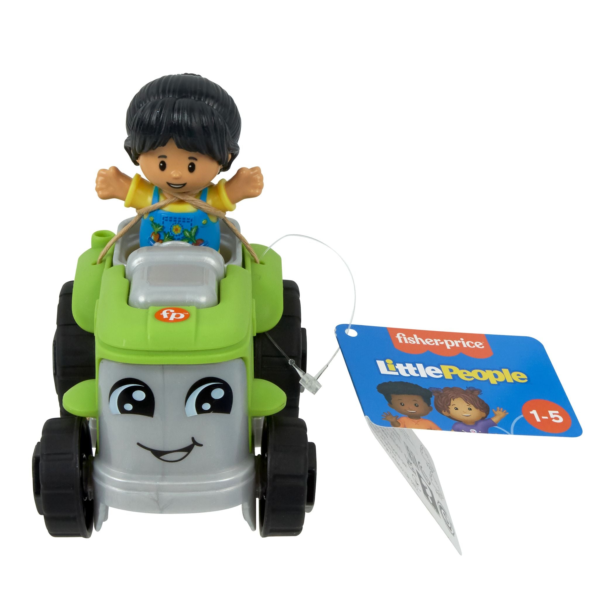 Fisher-Price Little People Green Push - Along Tractor for Imaginative Play