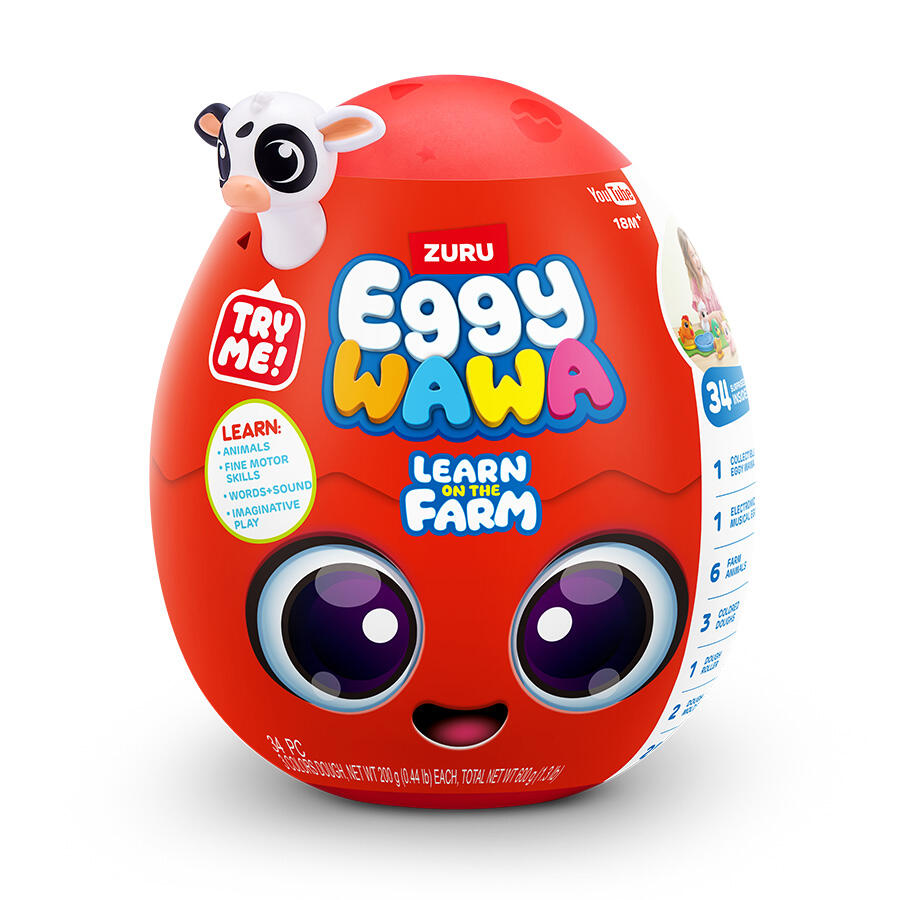 ZURU Eggywawa Series 1 Farm Animals Surprise Egg - Fun Learning Toy for Kids Aged 18 Months and Up