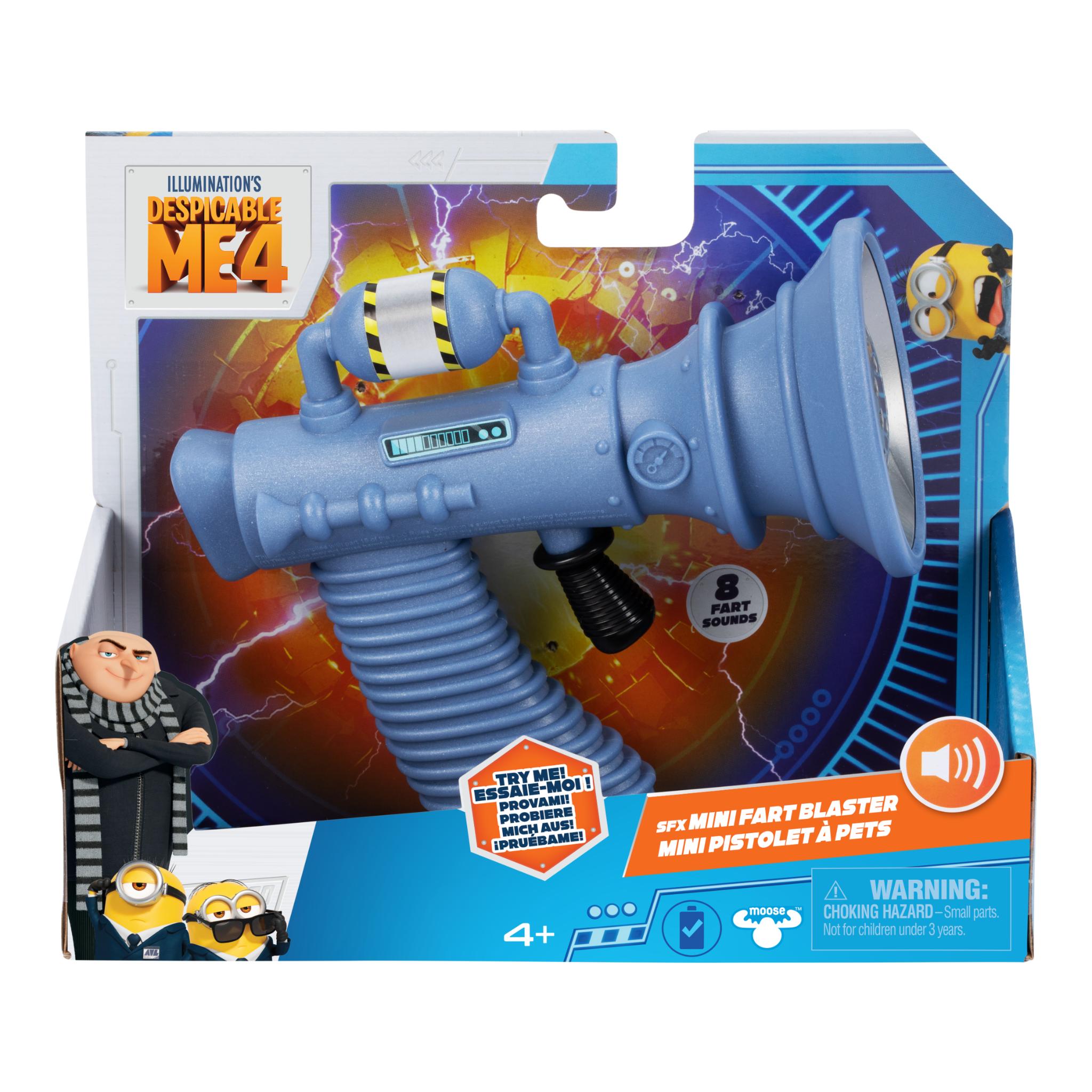 Hot Sale! Despicable Me 4 Mini Minion Fart Blaster Toy with 8 Funny Sounds