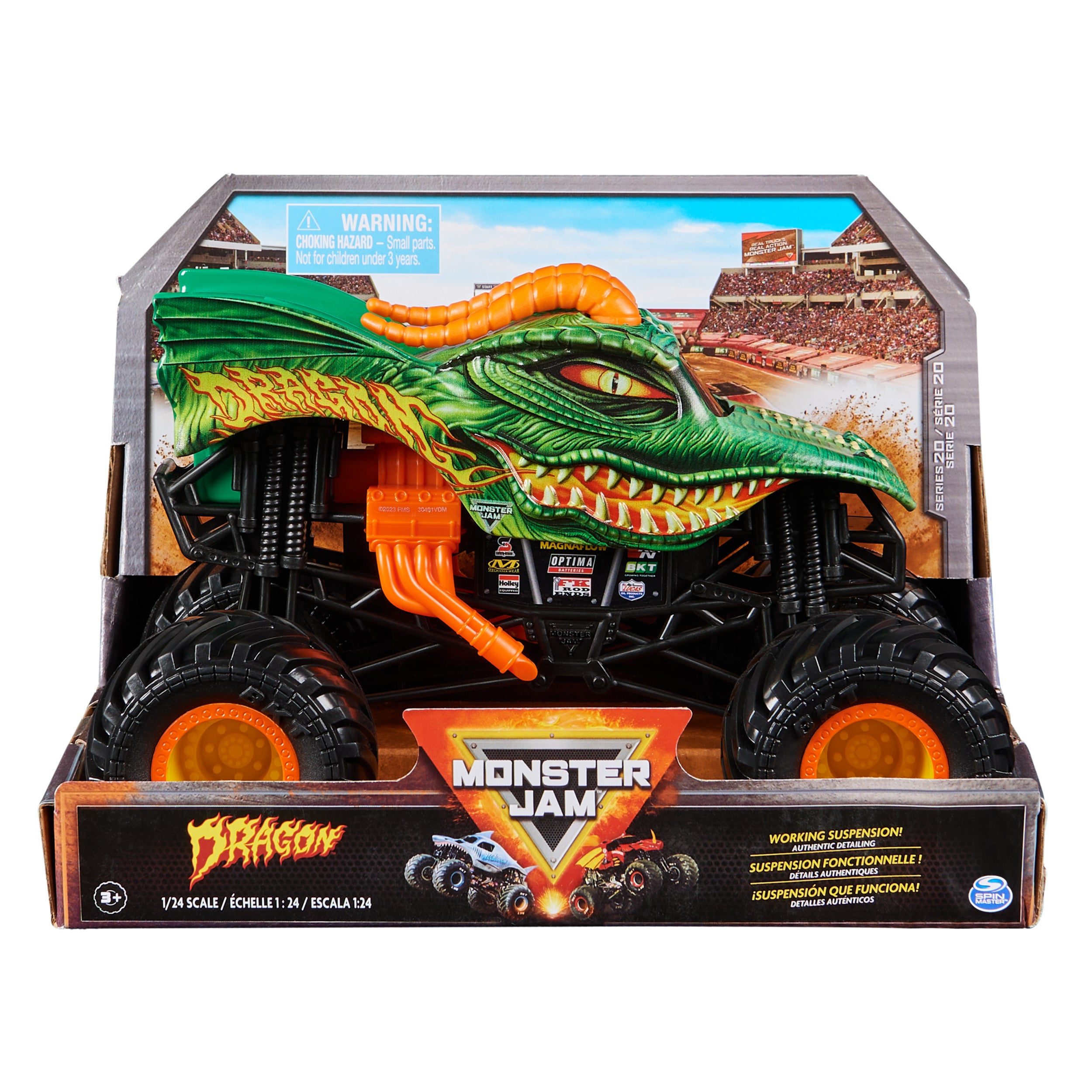 20th Series 1:24 Scale Monster Jam Die - Cast Dragon Monster Truck