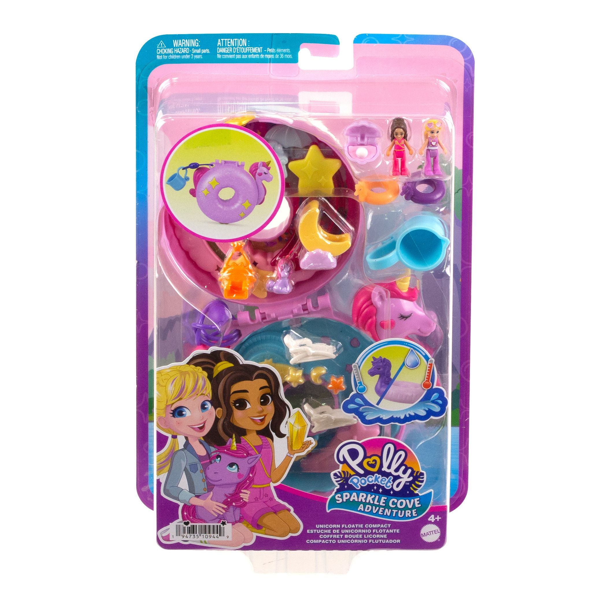 Polly Pocket Unicorn Floatie Big Pocket World Compact Toy