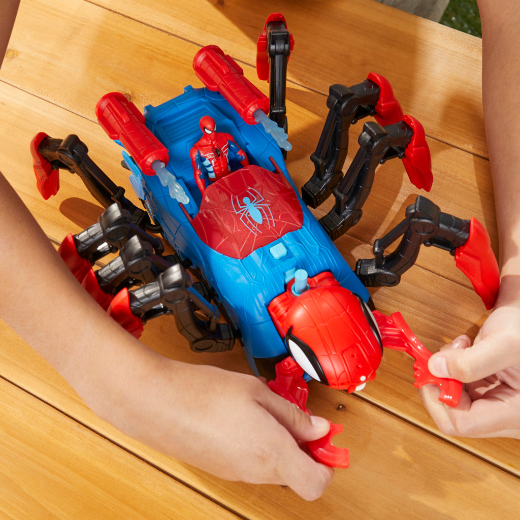 Marvel Spider - Man Crawling and Blasting Spider Toy Set with 4 - inch Figure