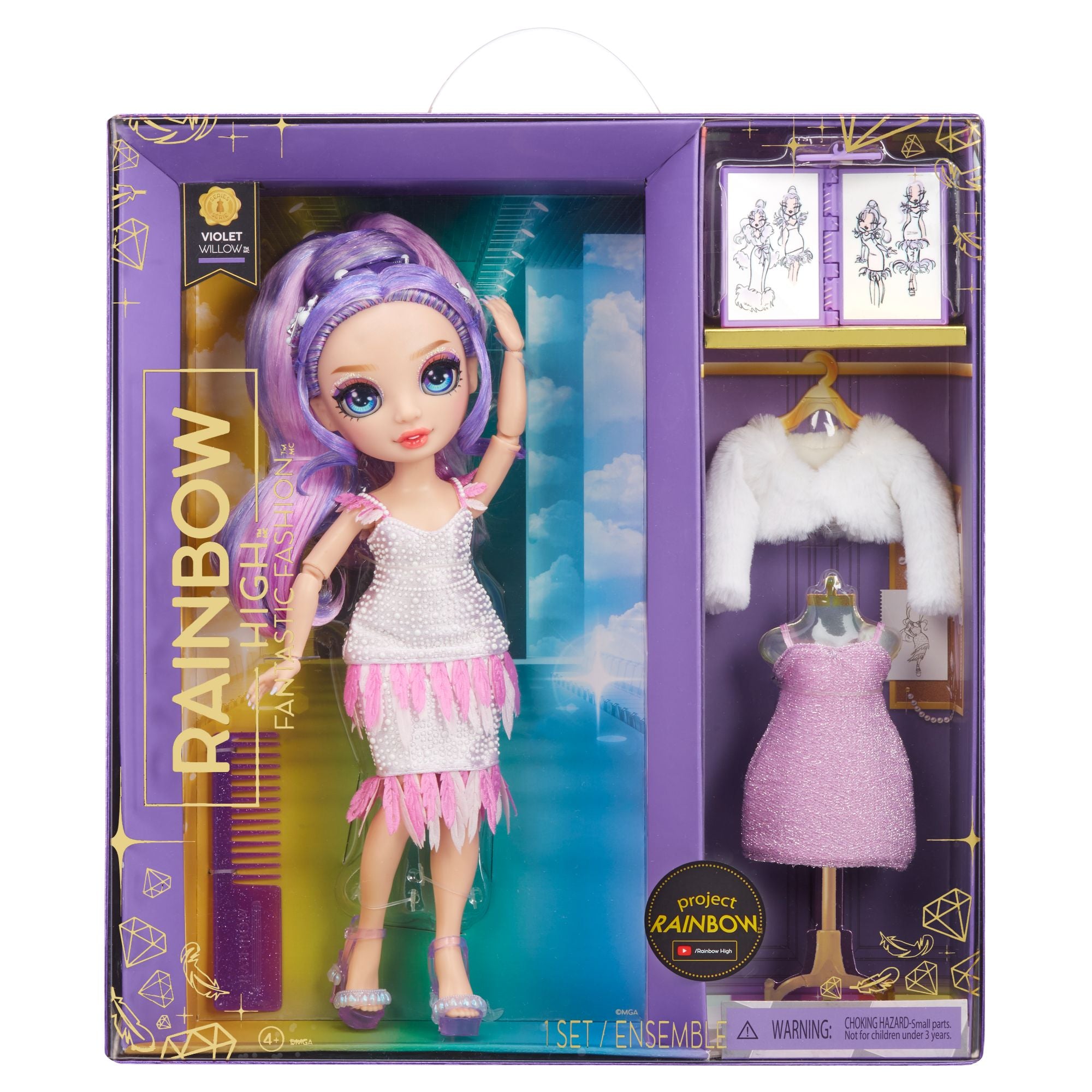 Hot Deal! Rainbow High Fashion Doll - Violet