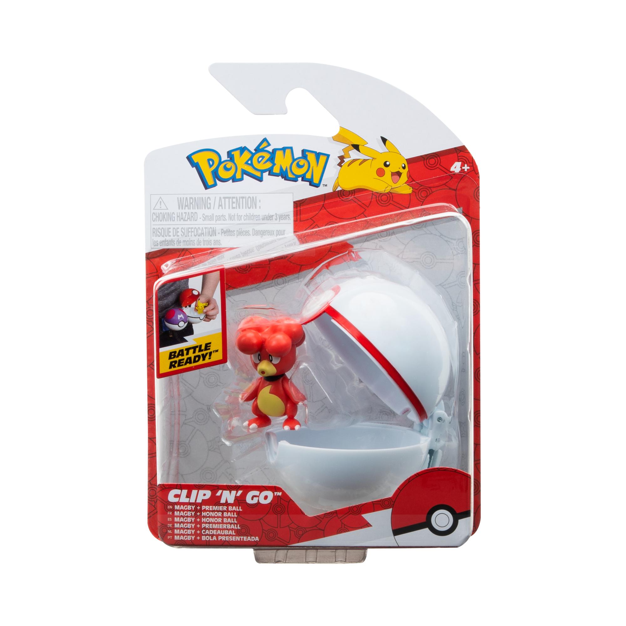 Wicked Cool Toys' Magby & Premier Ball Clip N Go Pokémon Set