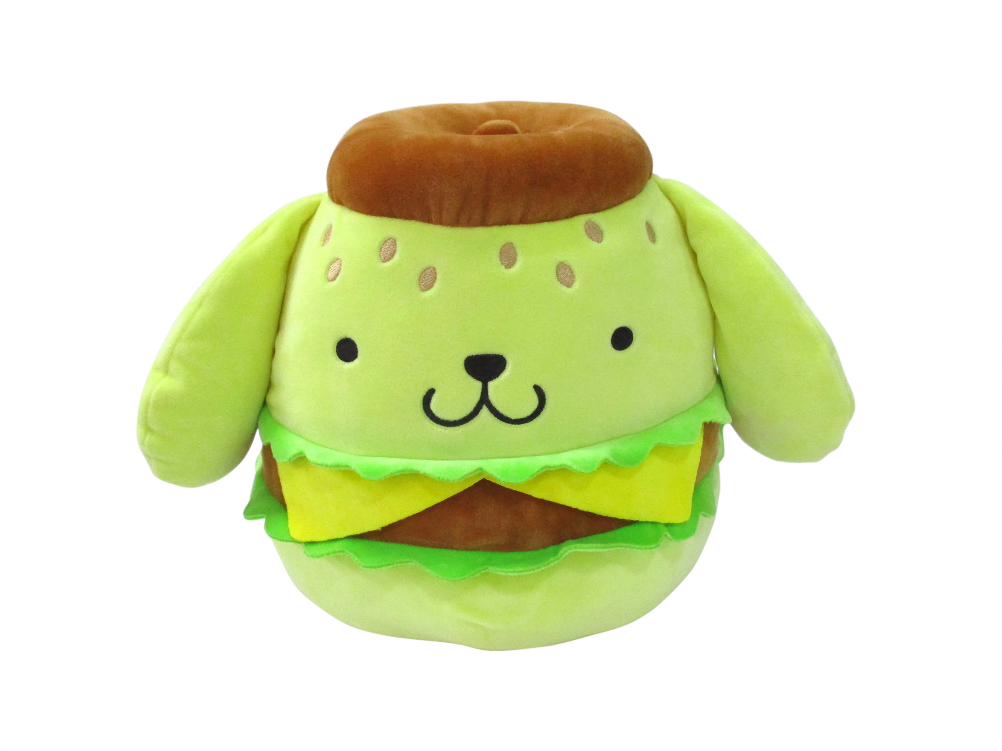 12-Inch Squishmallows Sanrio Pompompurin Burger Soft Plush Toy