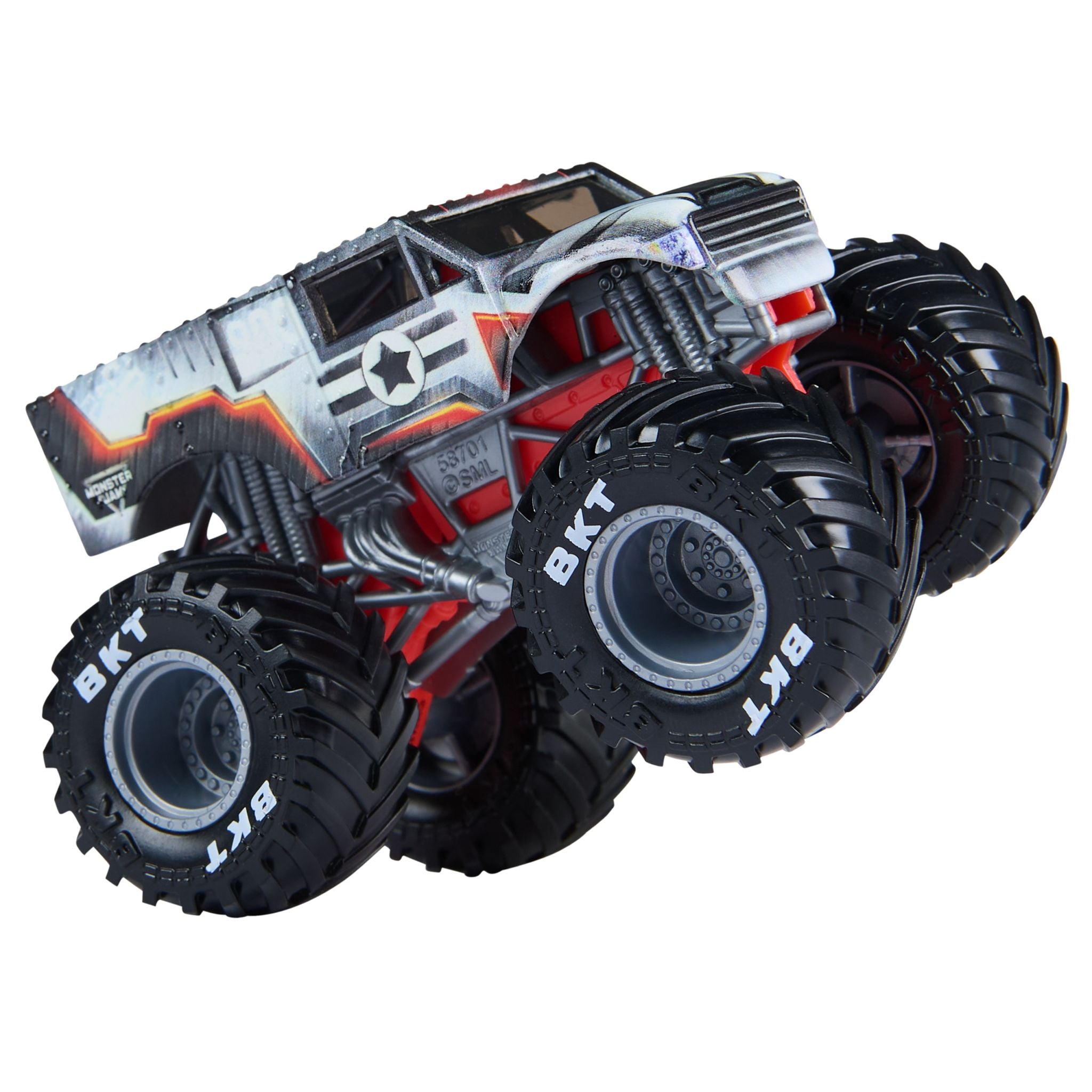 1:64 Scale Monster Jam Marvel 2 - Pack: Iron Man vs War Machine Die - Cast Trucks