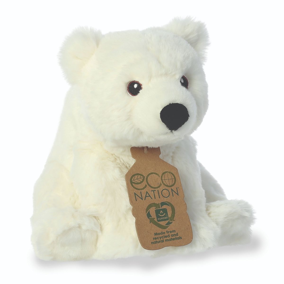 Aurora Eco Nation Soft Polar Bear Plush - Sustainable & Adorable