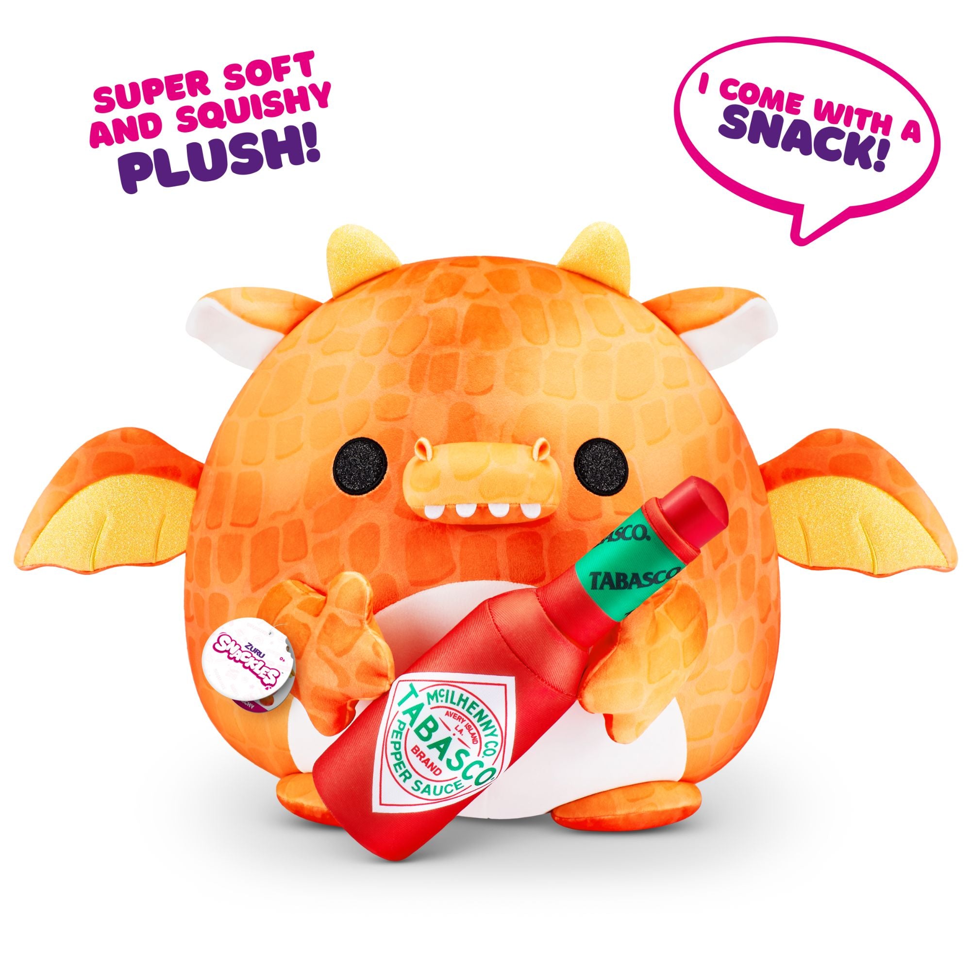 ZURU Snackles: Super Sized 14-Inch Plush Scorchy - Collect All 11!