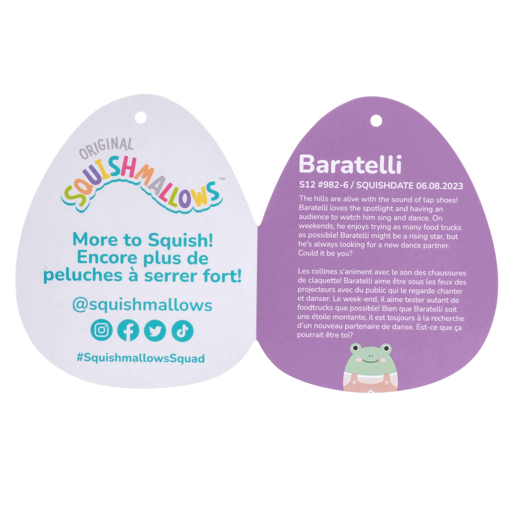 7.5 Inch Squishmallows Easter Season Plush - Baratelli the Frog