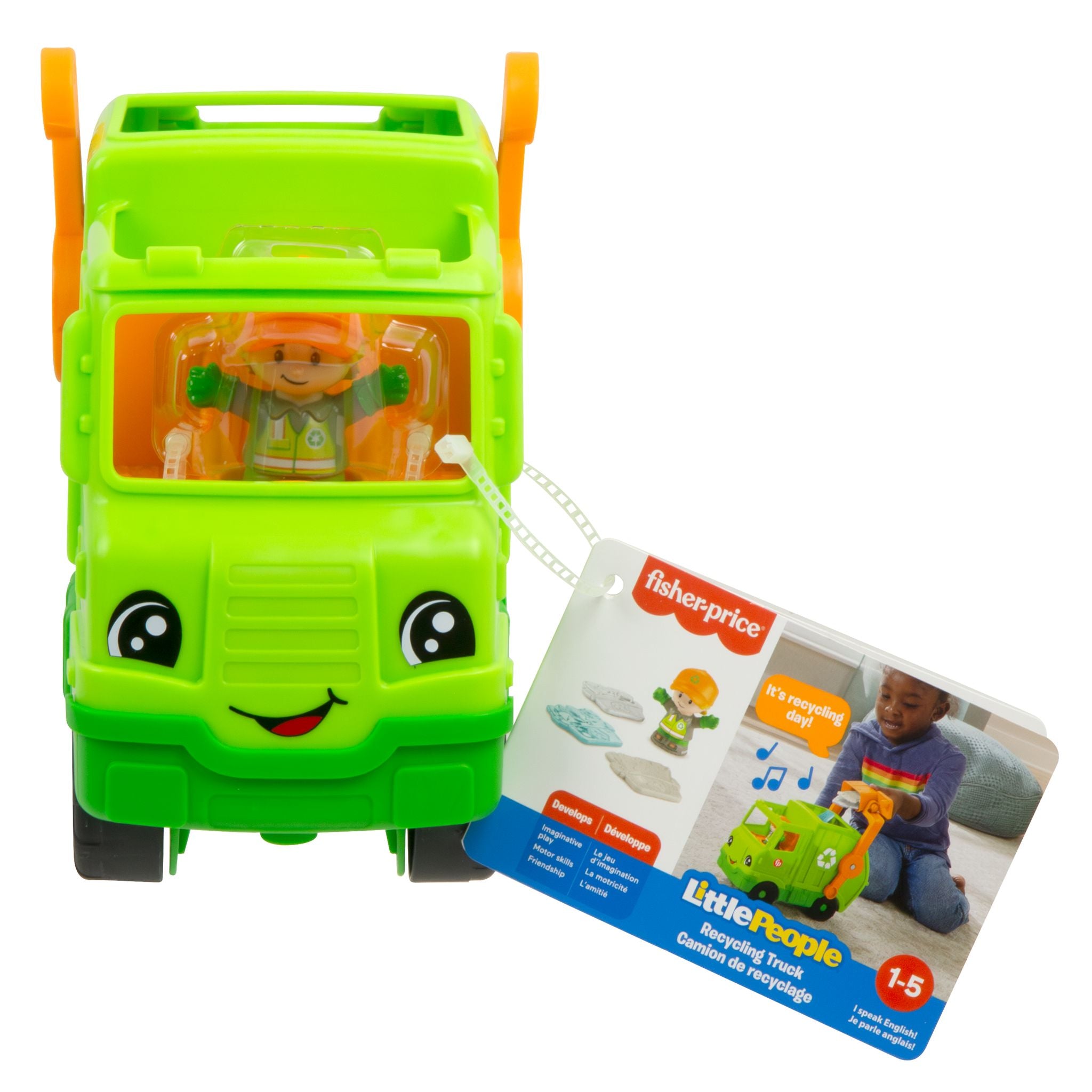 Fisher-Price Little People Big Recycling Truck - Fun for Toddlers
