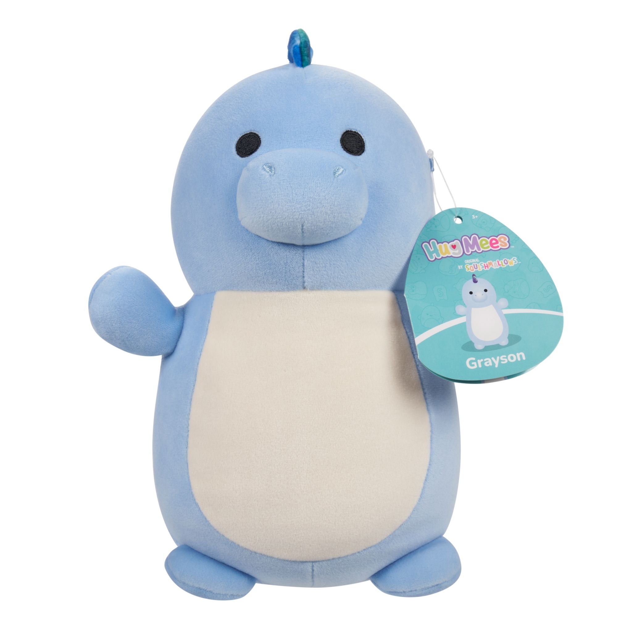 Get 14-Inch Squishmallows Hugmees - Grayson Blue Dinosaur Plush Now!