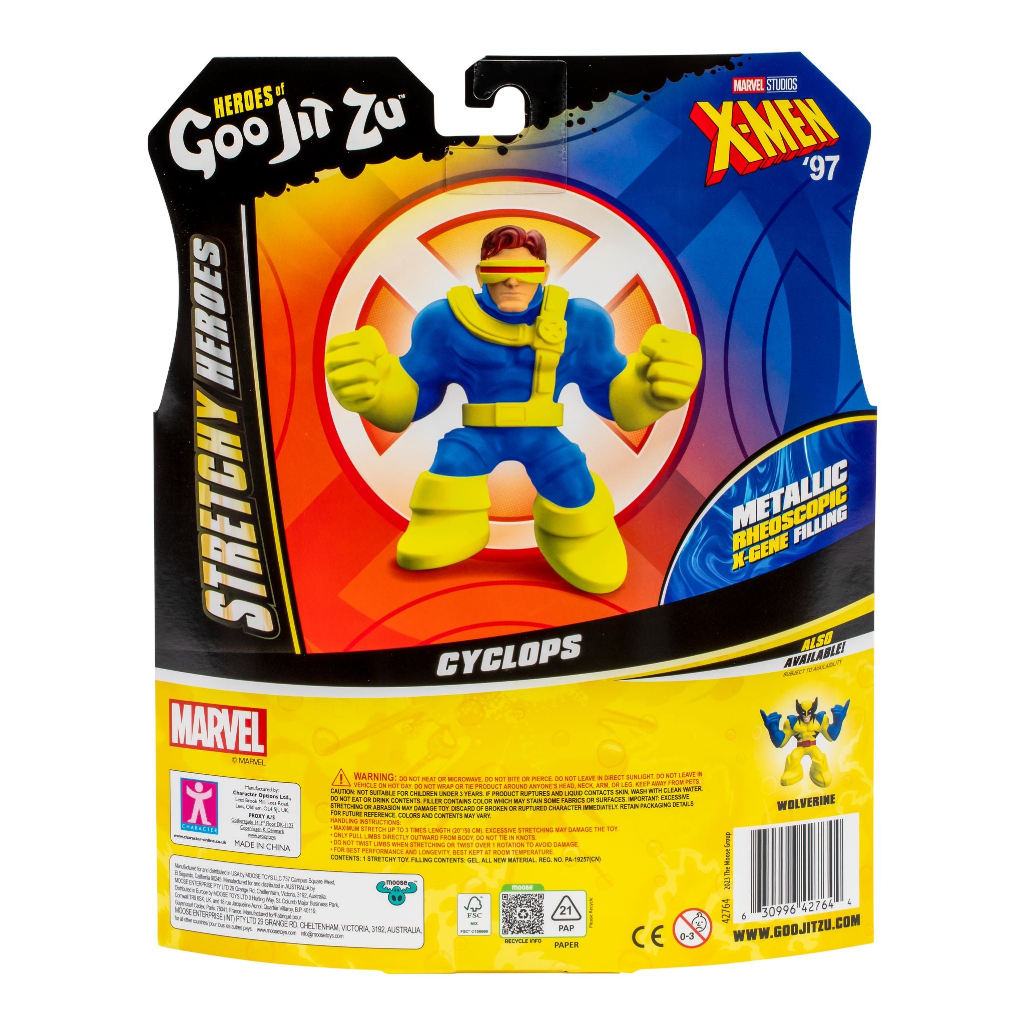 X-Men Cyclops - Super Squishy Heroes Of Goo Jit Zu 97 W1 Hero Pack