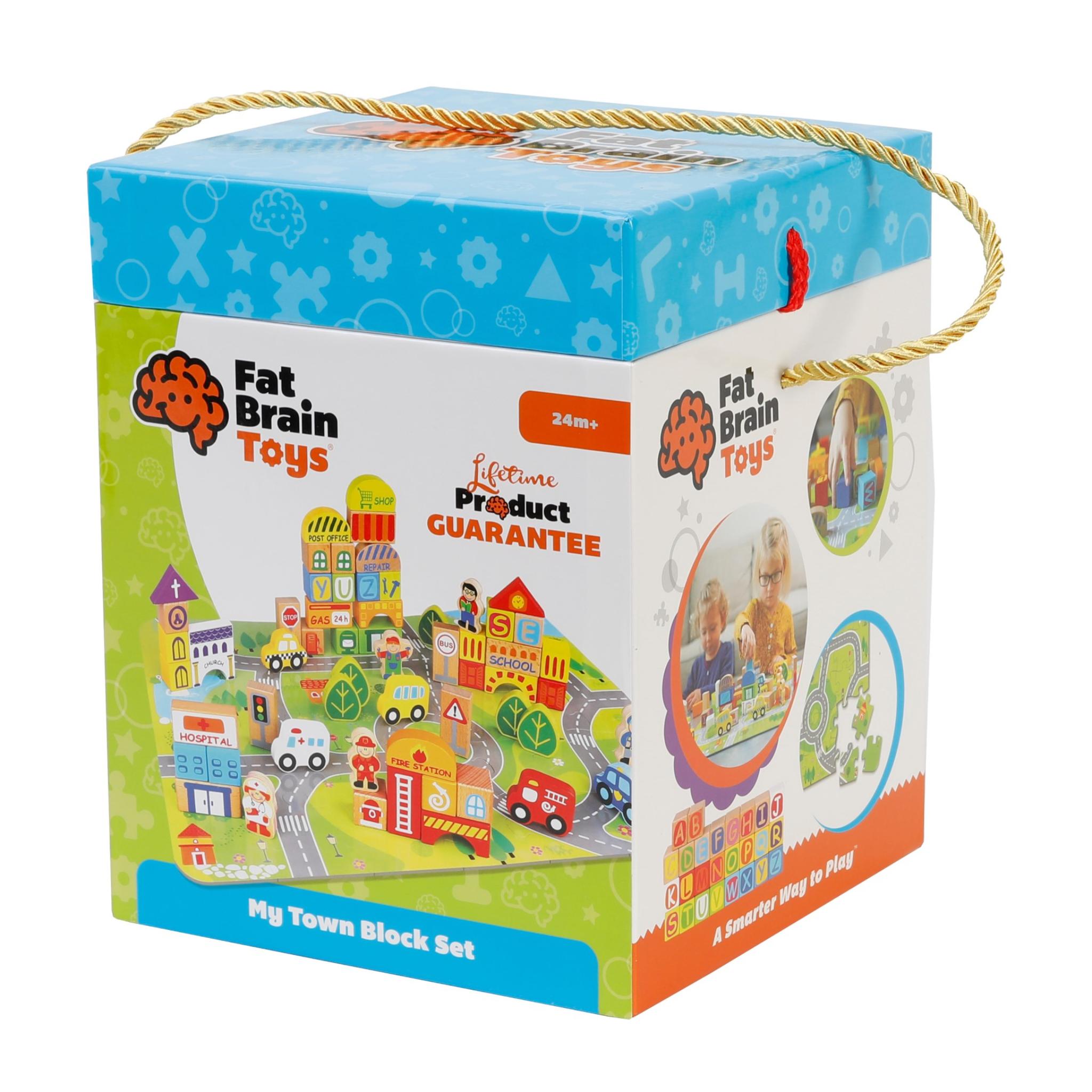 Fat Brain Toys: My Town Block Set - Ideal for Kids' Pretend Play