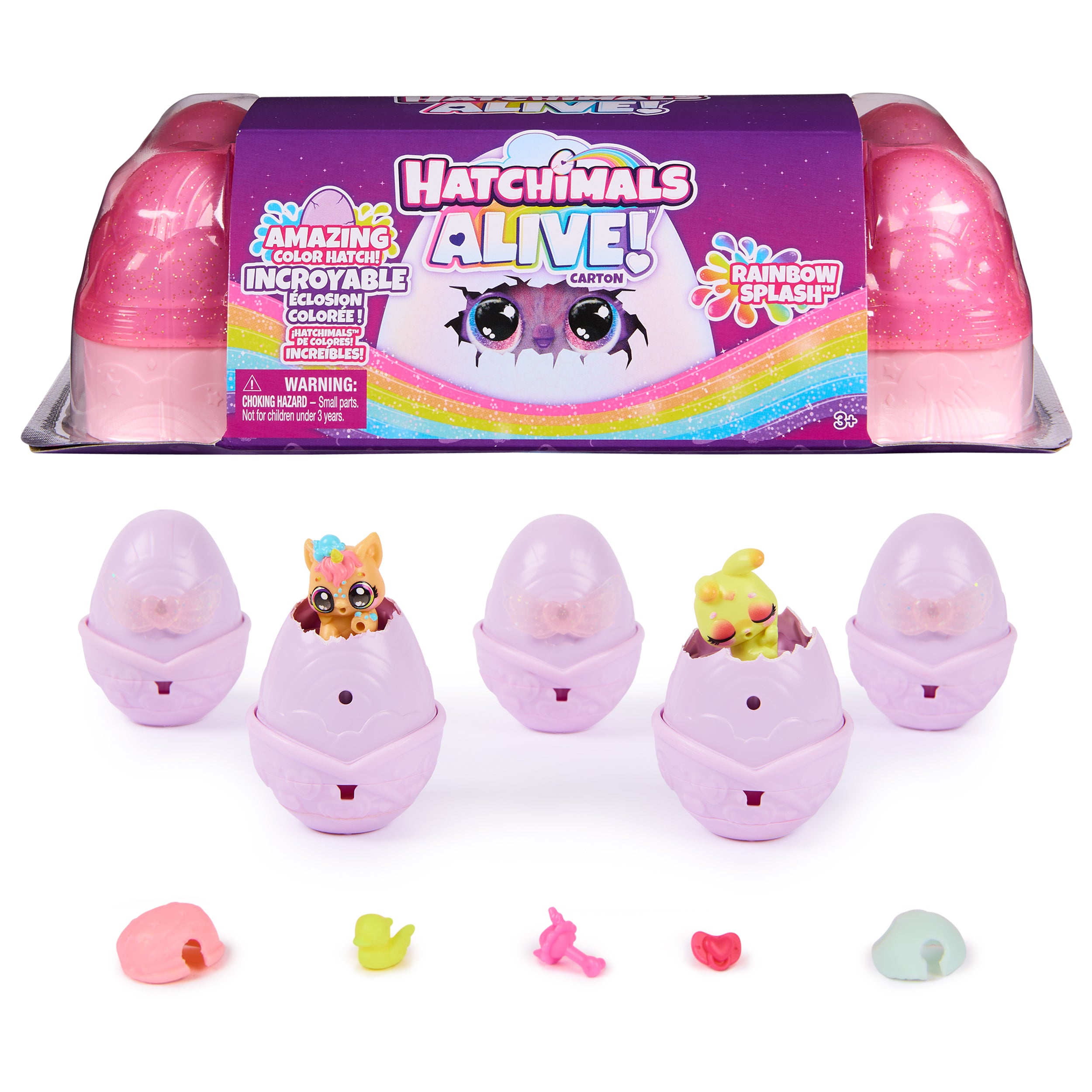 Hatchimals Alive! Rainbow Splash Egg Carton - Fun Surprise Toy