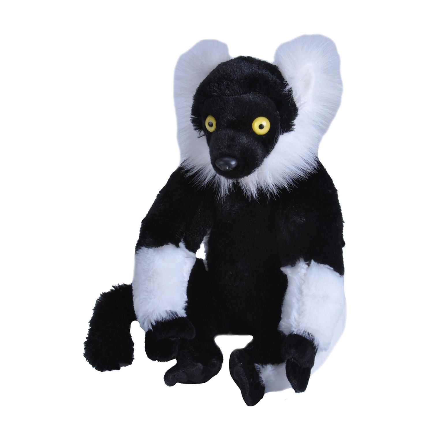 Wild Republic Cuddlekins 12-Inch Adorable Black & White Ruffed Lemur Plush Toy - Great for Hugging!