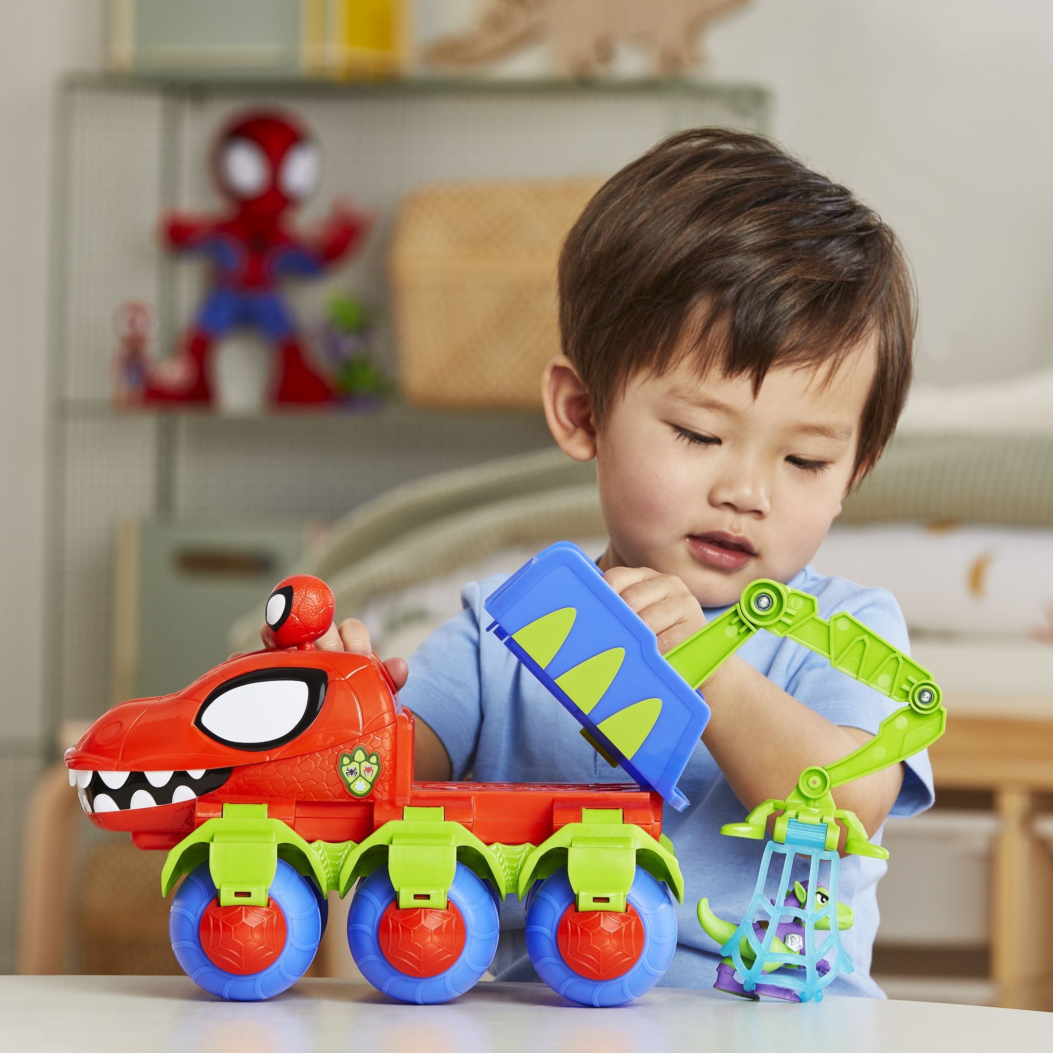 Marvel Spidey's Dino-Webs Crawler - An Amazing Action Figure & Toy Vehicle Playset