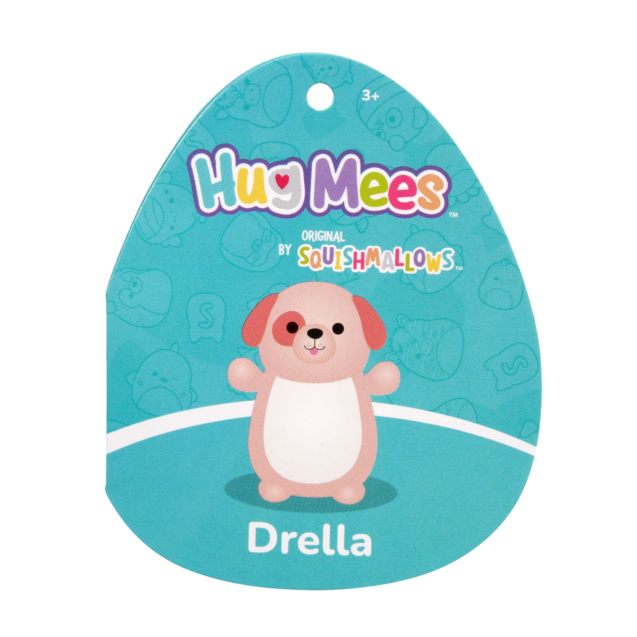 10-Inch Squishmallows Hugmees Drella Peach Dog Plush - Must-Have!