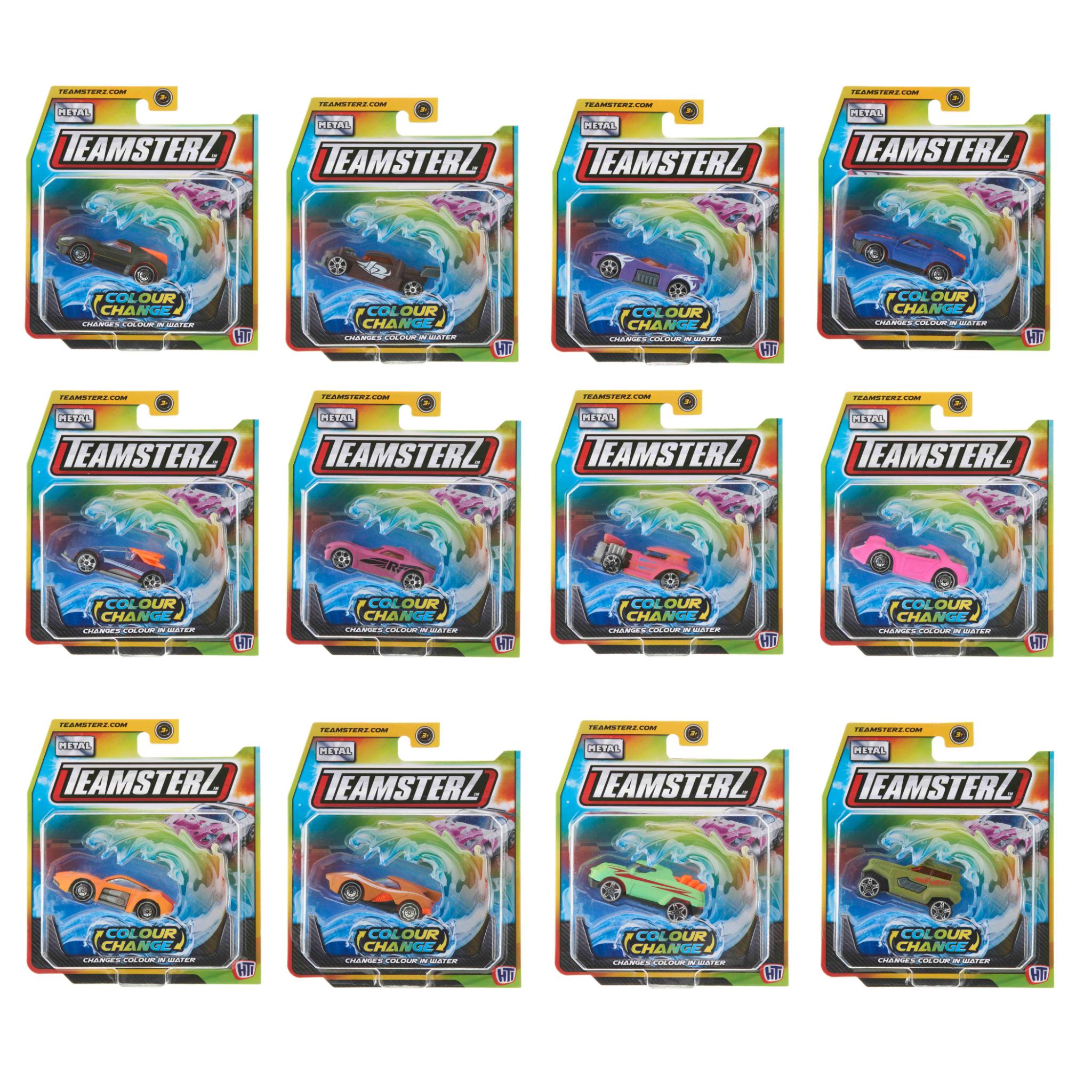 Assorted Styles of Teamsterz Die - cast Color - Changing Cars