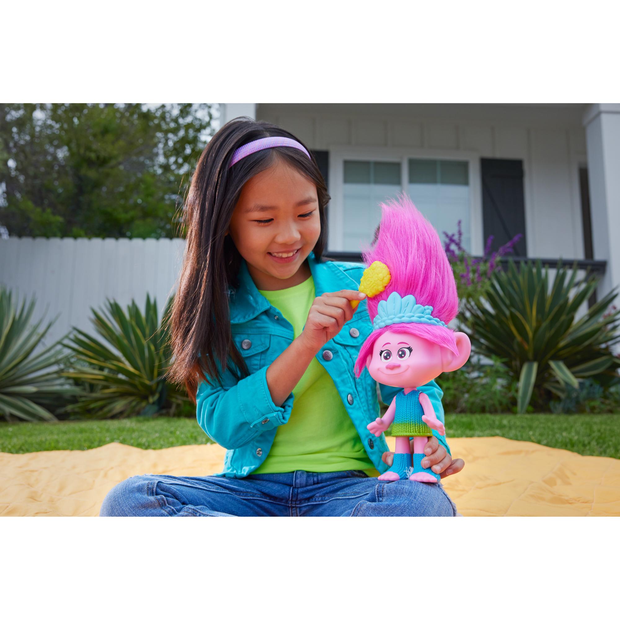 Hot Sale! DreamWorks Trolls 3 Band Together Rainbow Hairtunes Poppy Character Doll