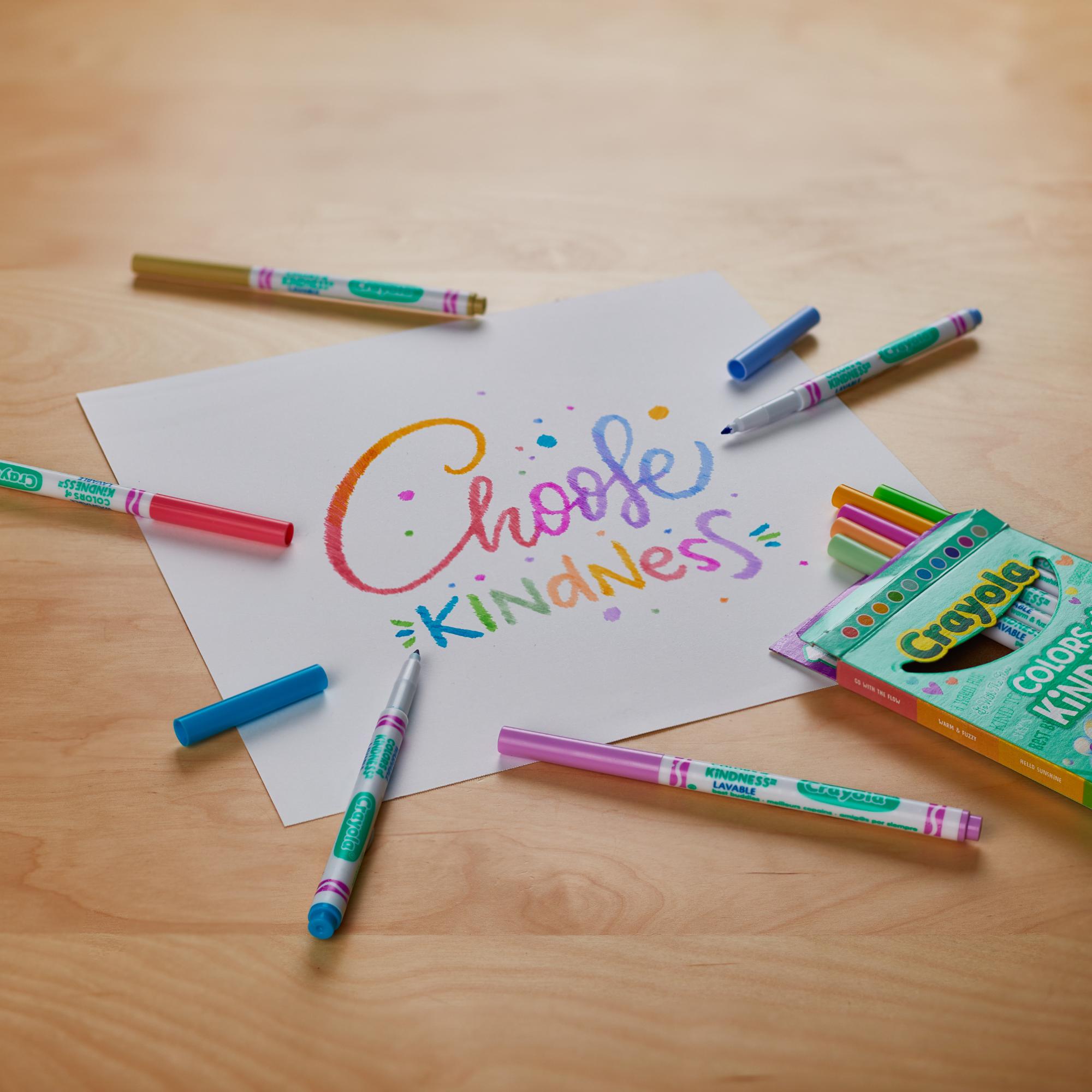 Crayola Washable Fineline Markers - 10 Pack for Kindness and Creativity