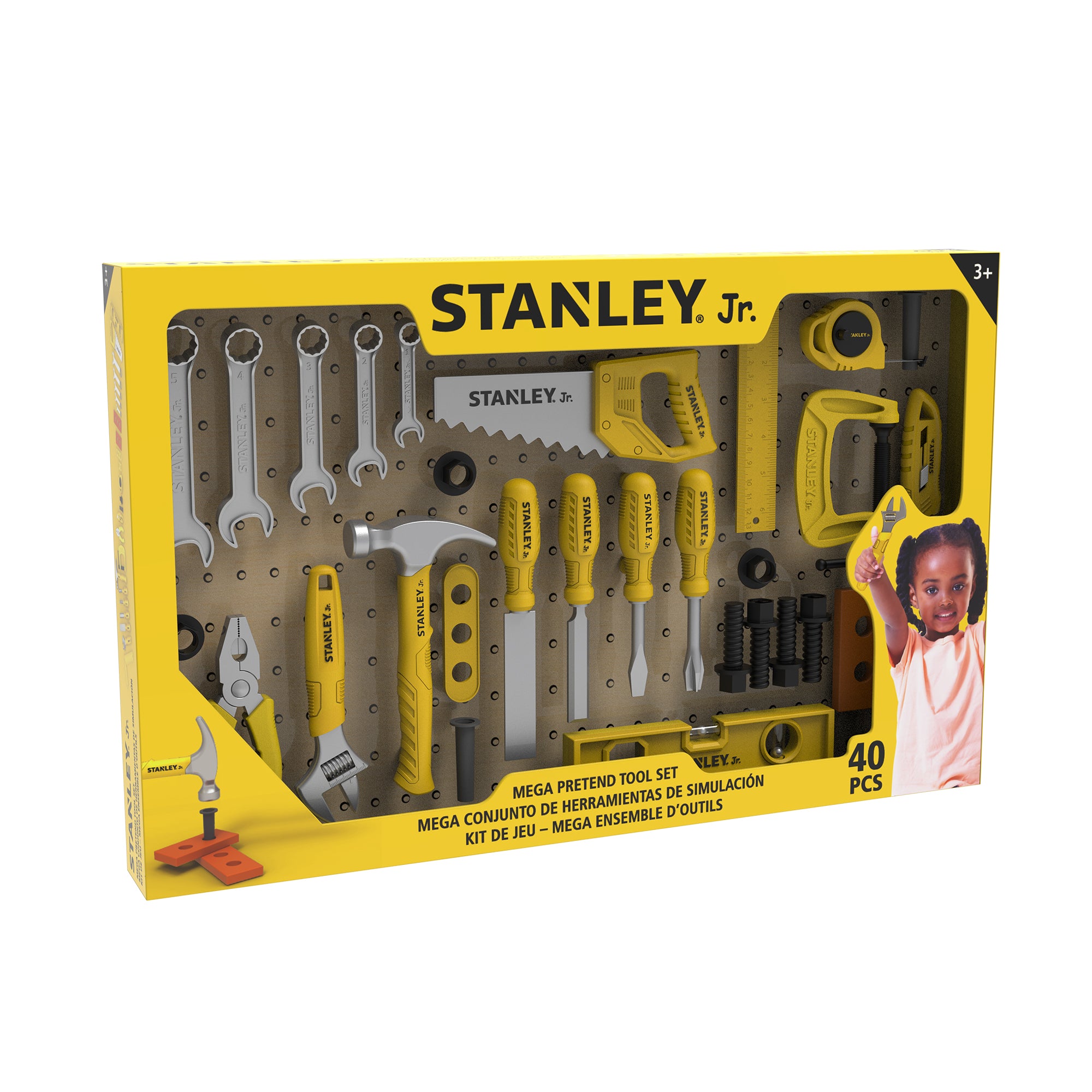 Stanley Jr. 40-Piece Mega Pretend Play Tool Set - Ideal for Young Builders