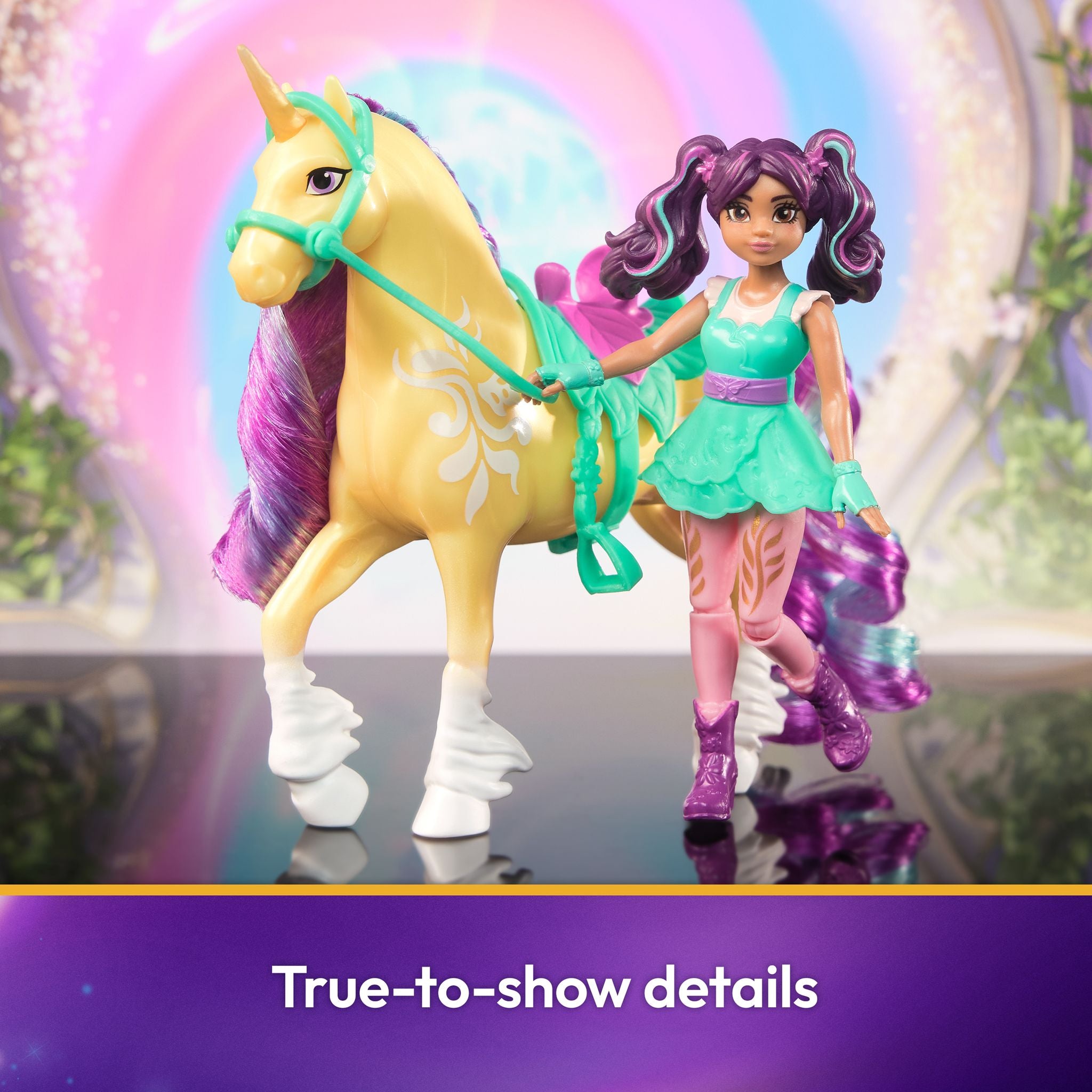 Magical Unicorn Academy - Poseable Ava & Leaf Doll Set for Girls