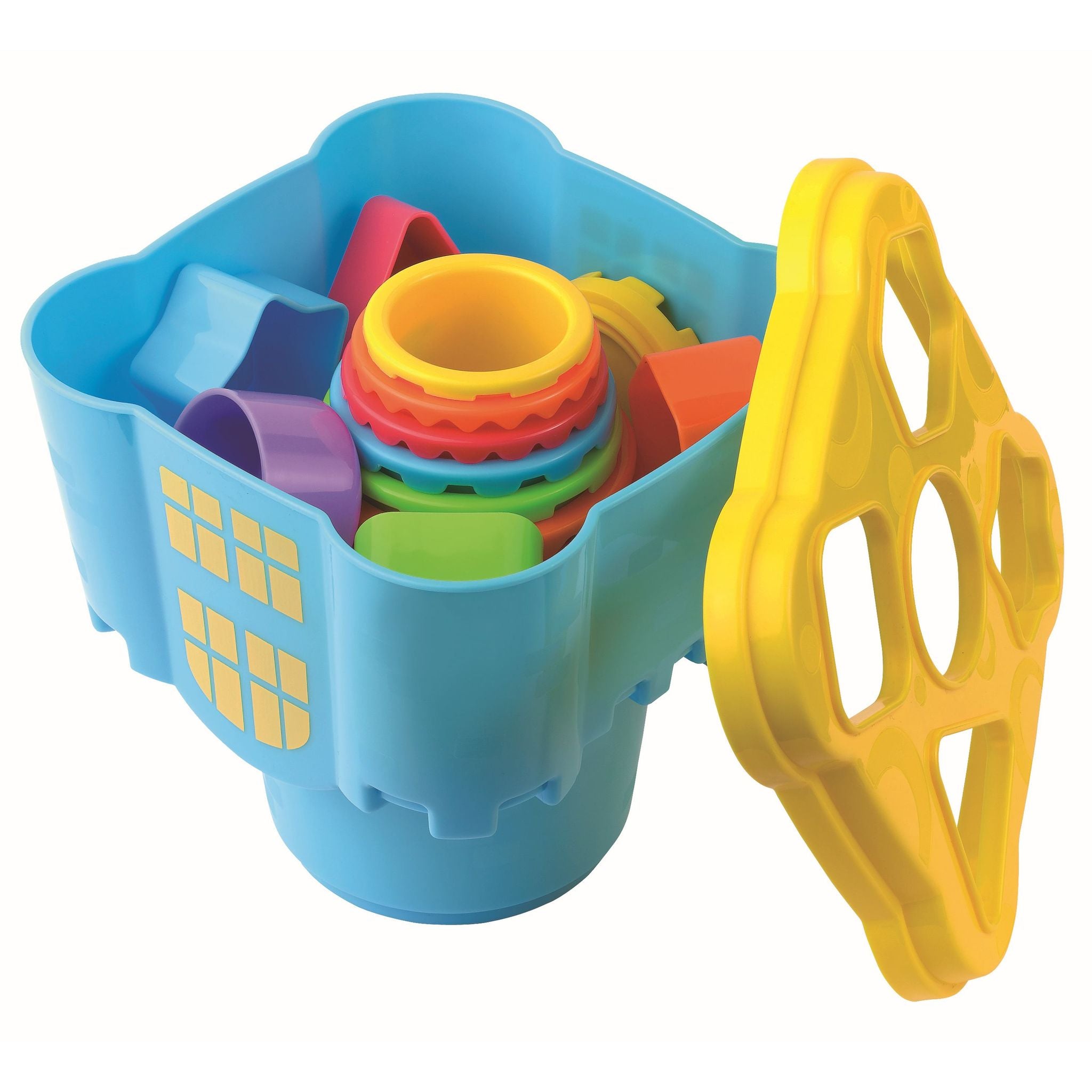 Vibrant 18 - Color Little Learner Castle - Shaped Nesting Stacker Toy