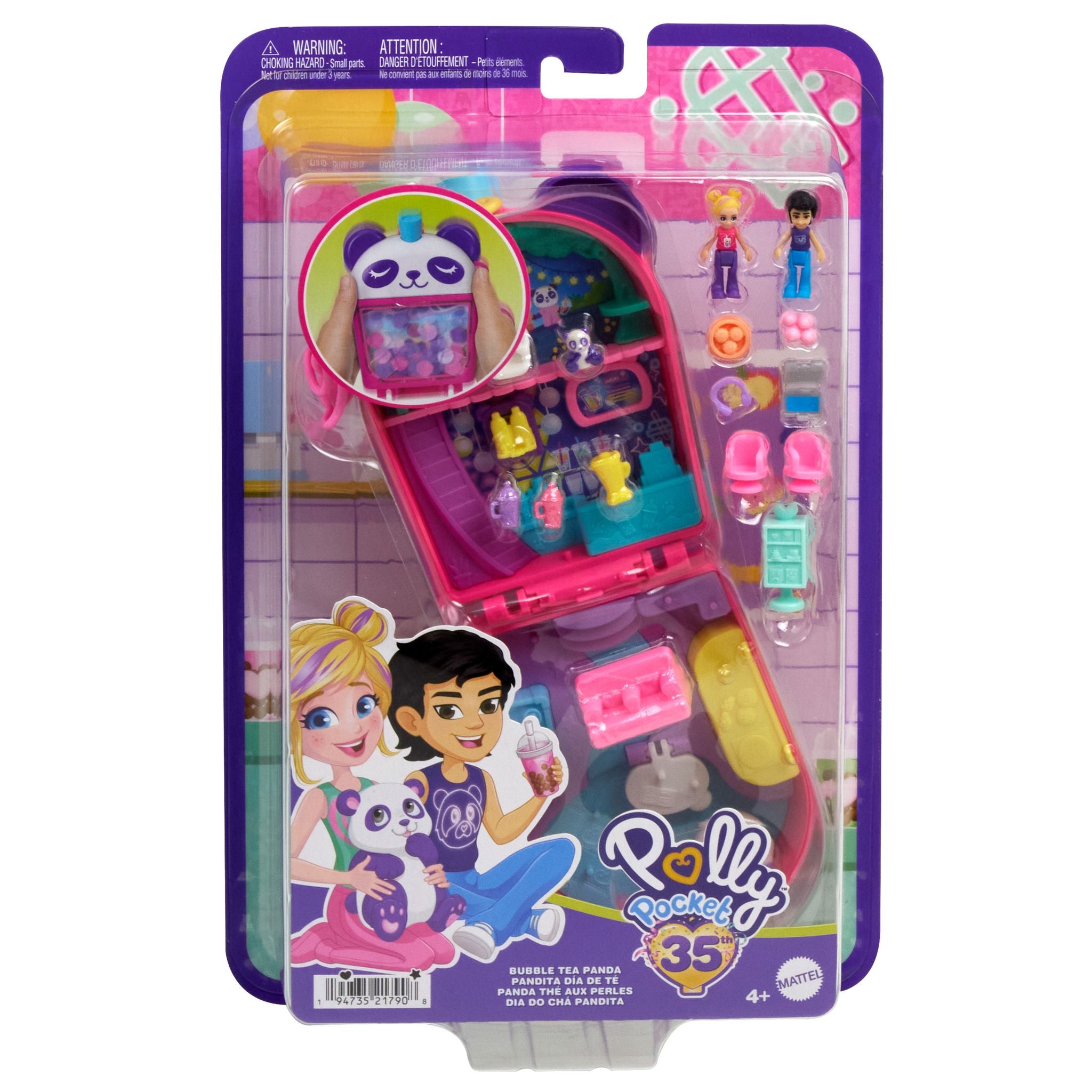 Hot! Polly Pocket Bubble Tea Panda Compact Set