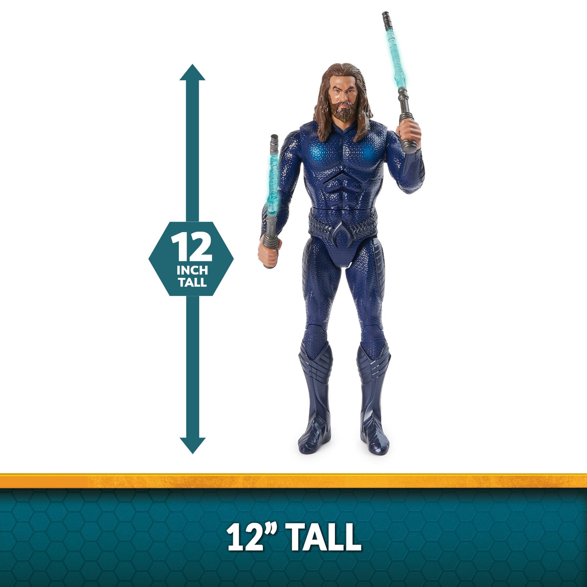 12-Inch DC Comics Double Strike Aquaman Action Figure with Movie-Style Design