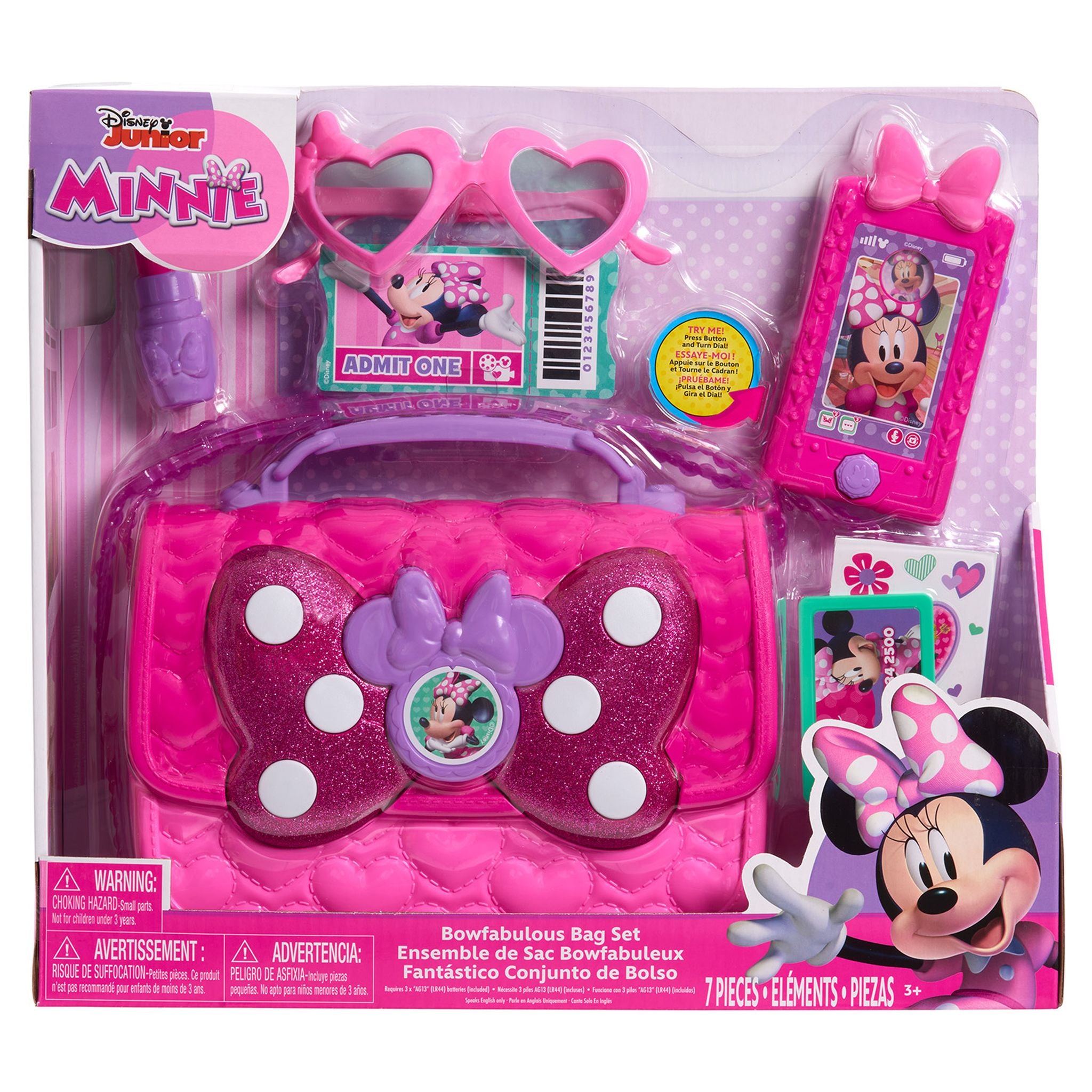 Hot! Disney Junior Minnie Mouse Bowfabulous Toy Bag Set