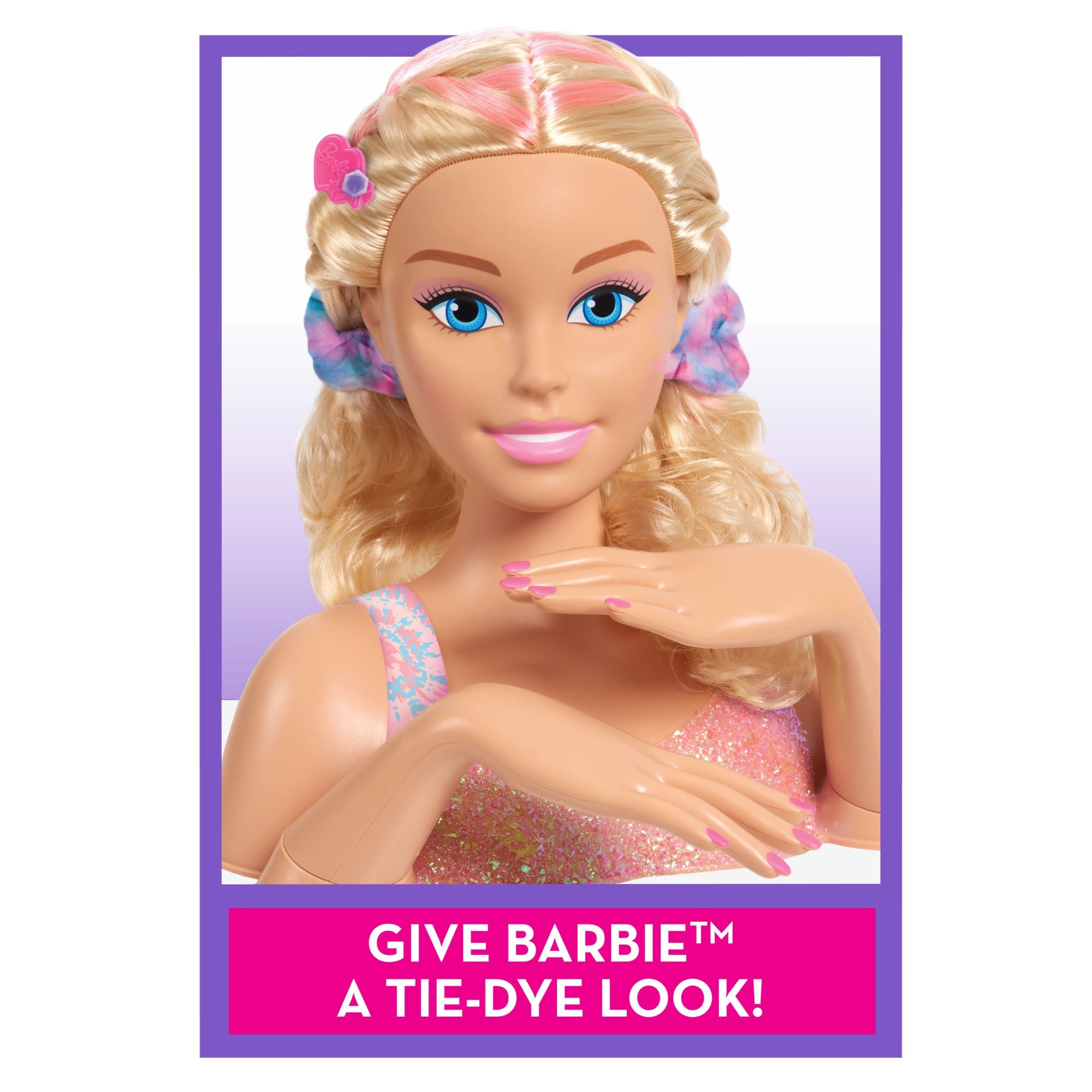 Hot! Barbie Blonde Tie - Dye Deluxe Styling Head
