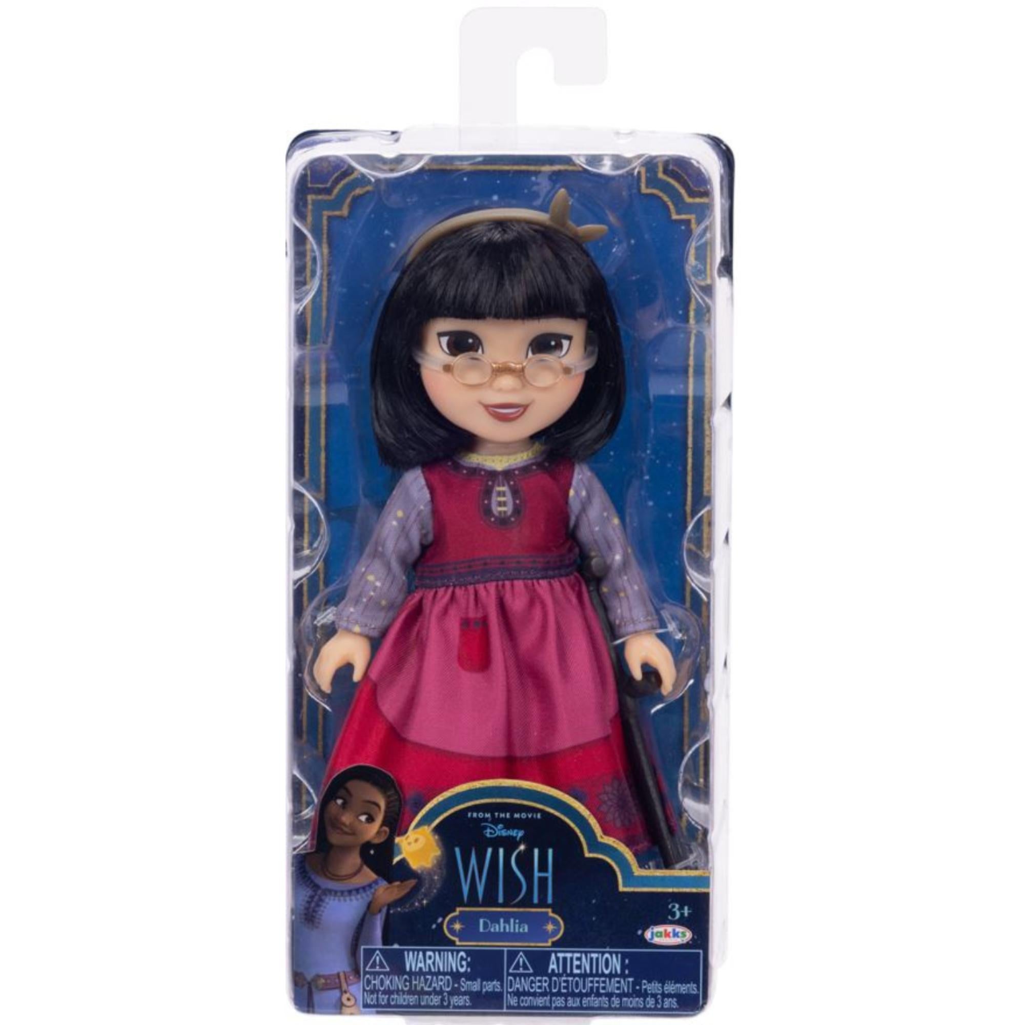 15cm Disney Wish Petite Doll - Dahlia with Floral Red Dress