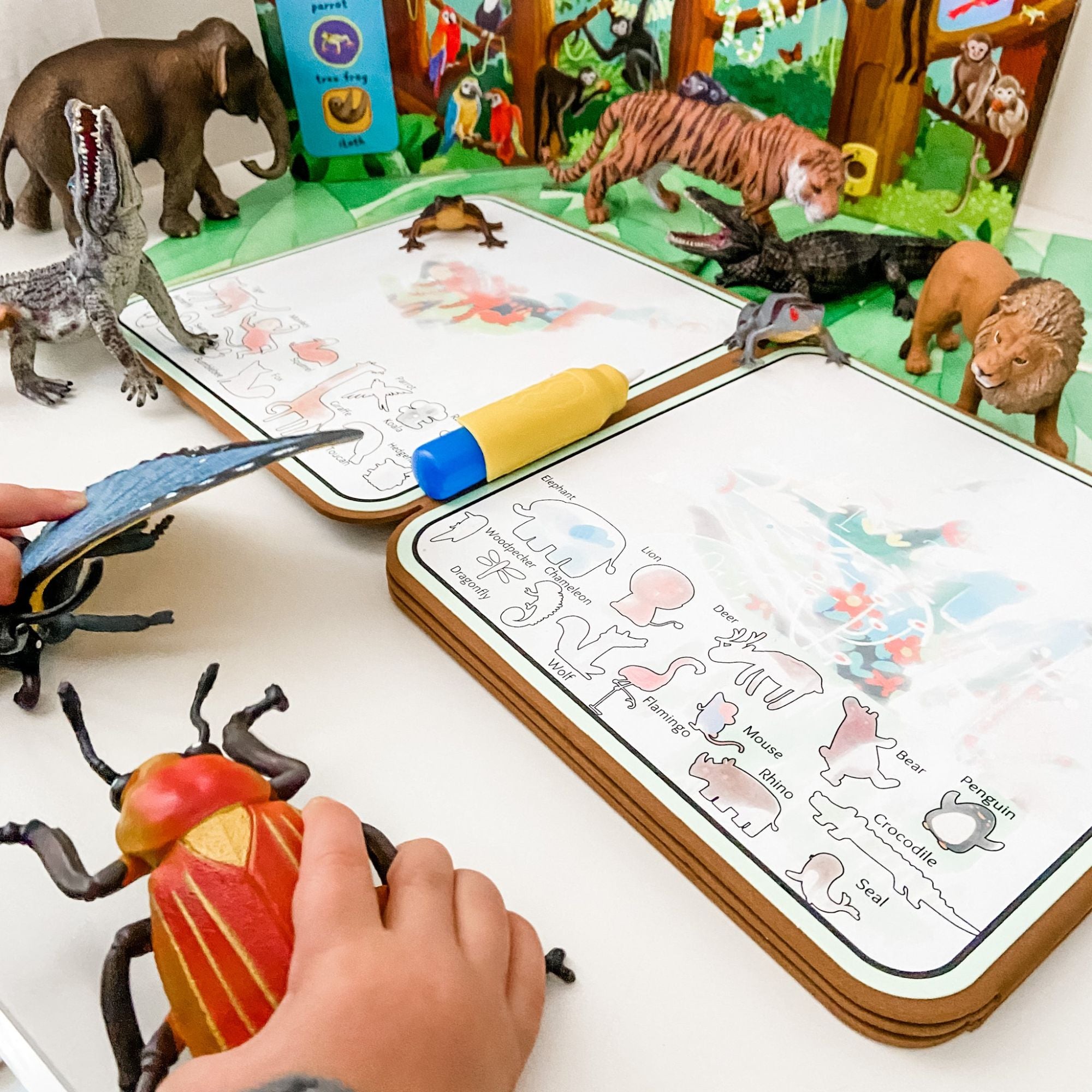 MierEdu Magic Water Doodle Book: Forest Animals - Ideal for Travel