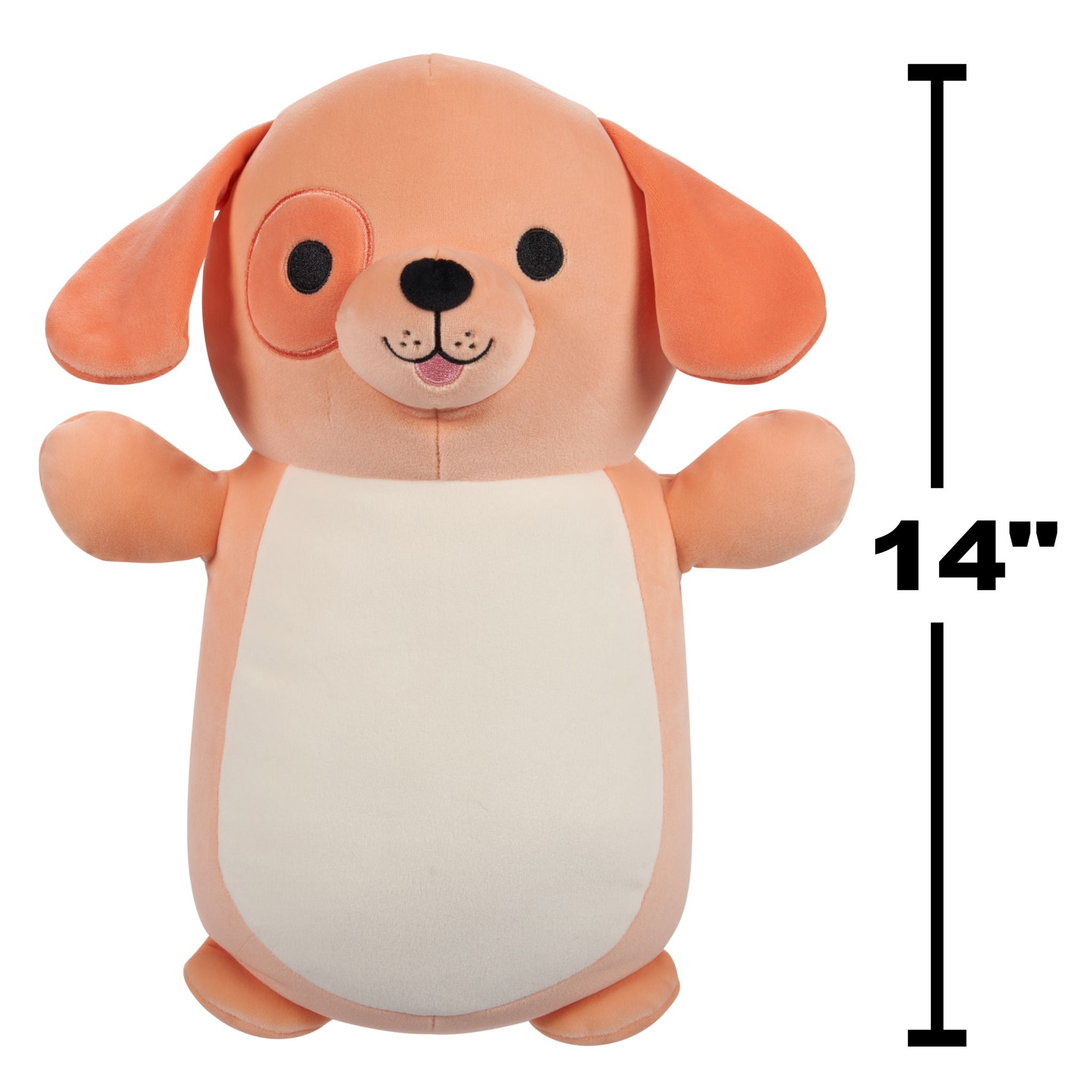 14-Inch Squishmallows Hugmees Drella Peach Dog Plush - Must-Have!