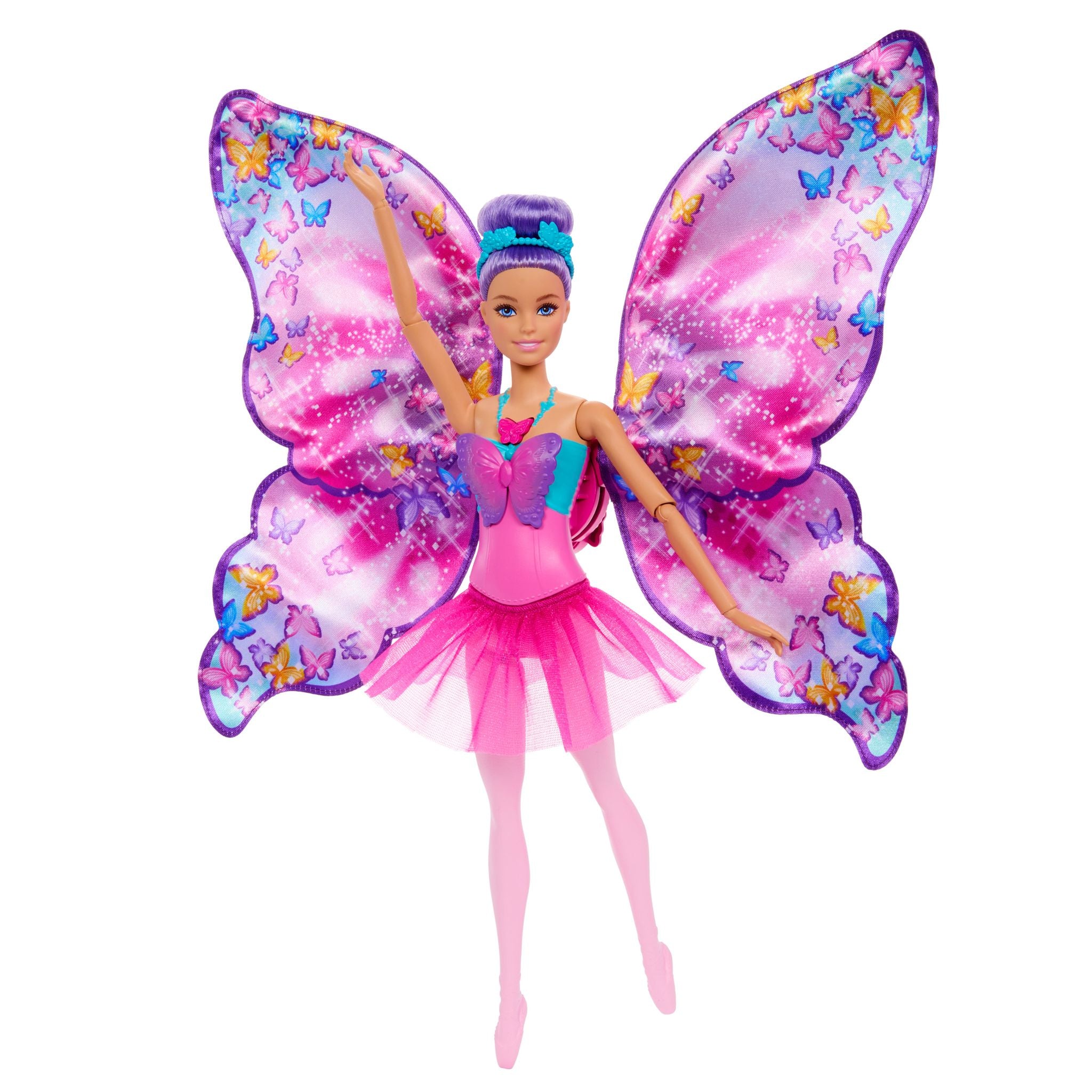 Magical Barbie Doll with Dance and Flutter 2-in-1 Transformation