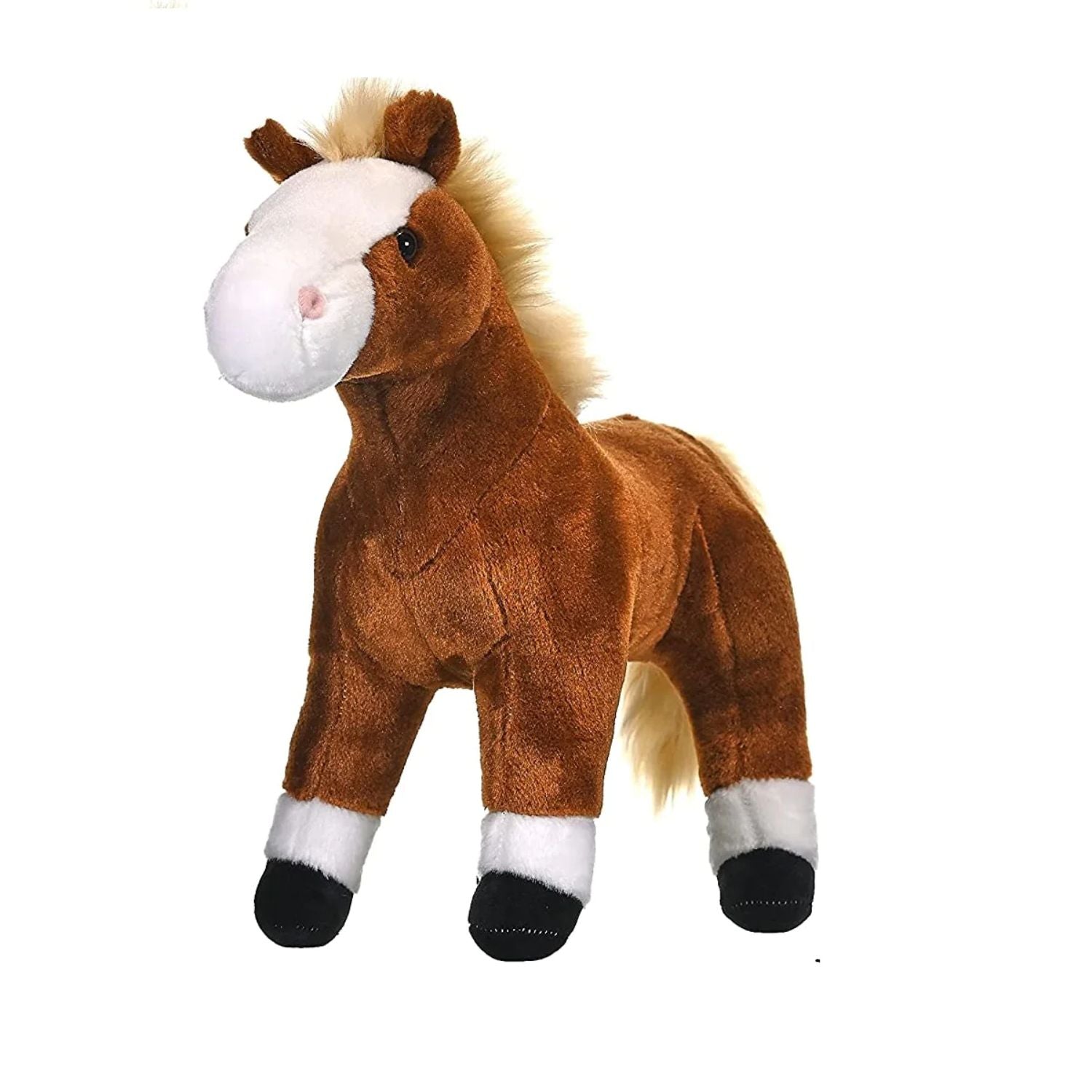 Wild Republic 12-Inch Cuddlekins Soft Brown Standing Horse Plush Toy
