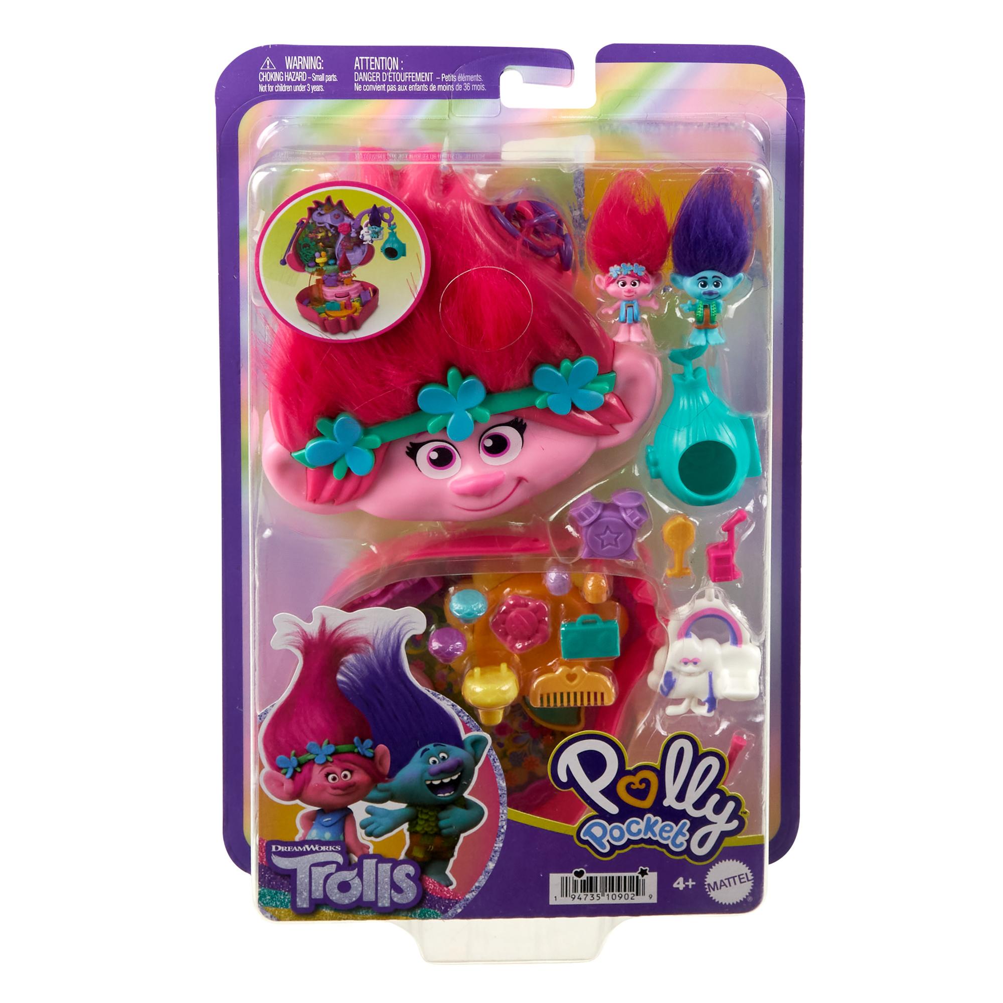 Adorable Polly Pocket DreamWorks Trolls Themed Compact Playset for Kids