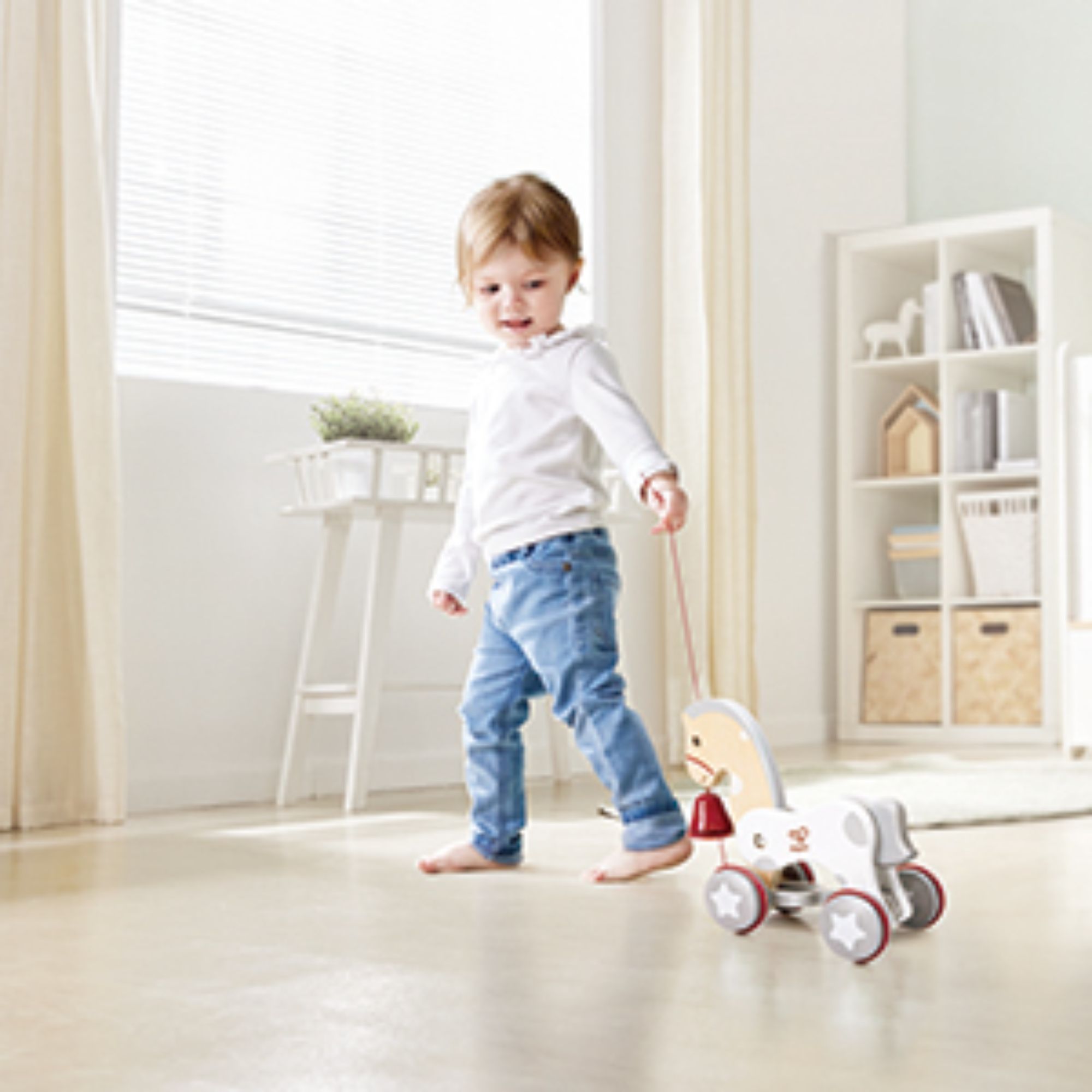 Hape Classic Pull-Along Wooden Pony Toy - Ideal for 1 - 3 Year Olds